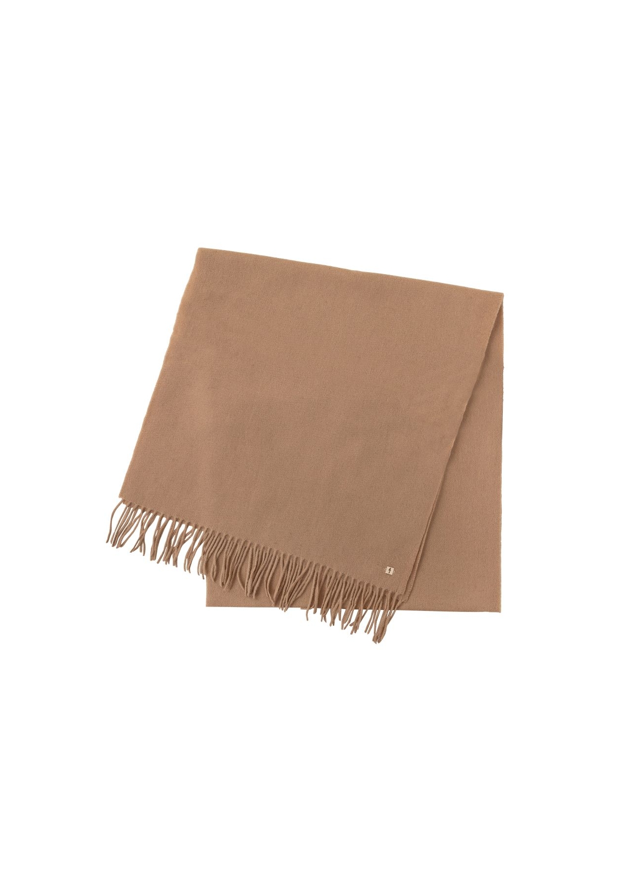 Wełniany beżowy szalik damski SZADT-0092-80(Z24)-03