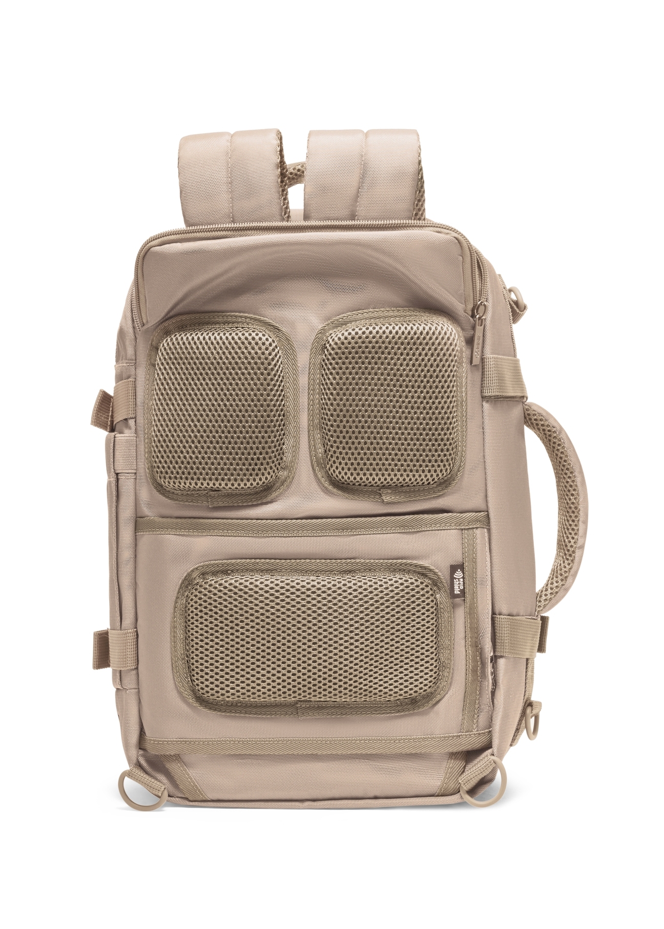 Ciemnobeżowy plecak do samolotu PLCMN-0017-1C(Z26)