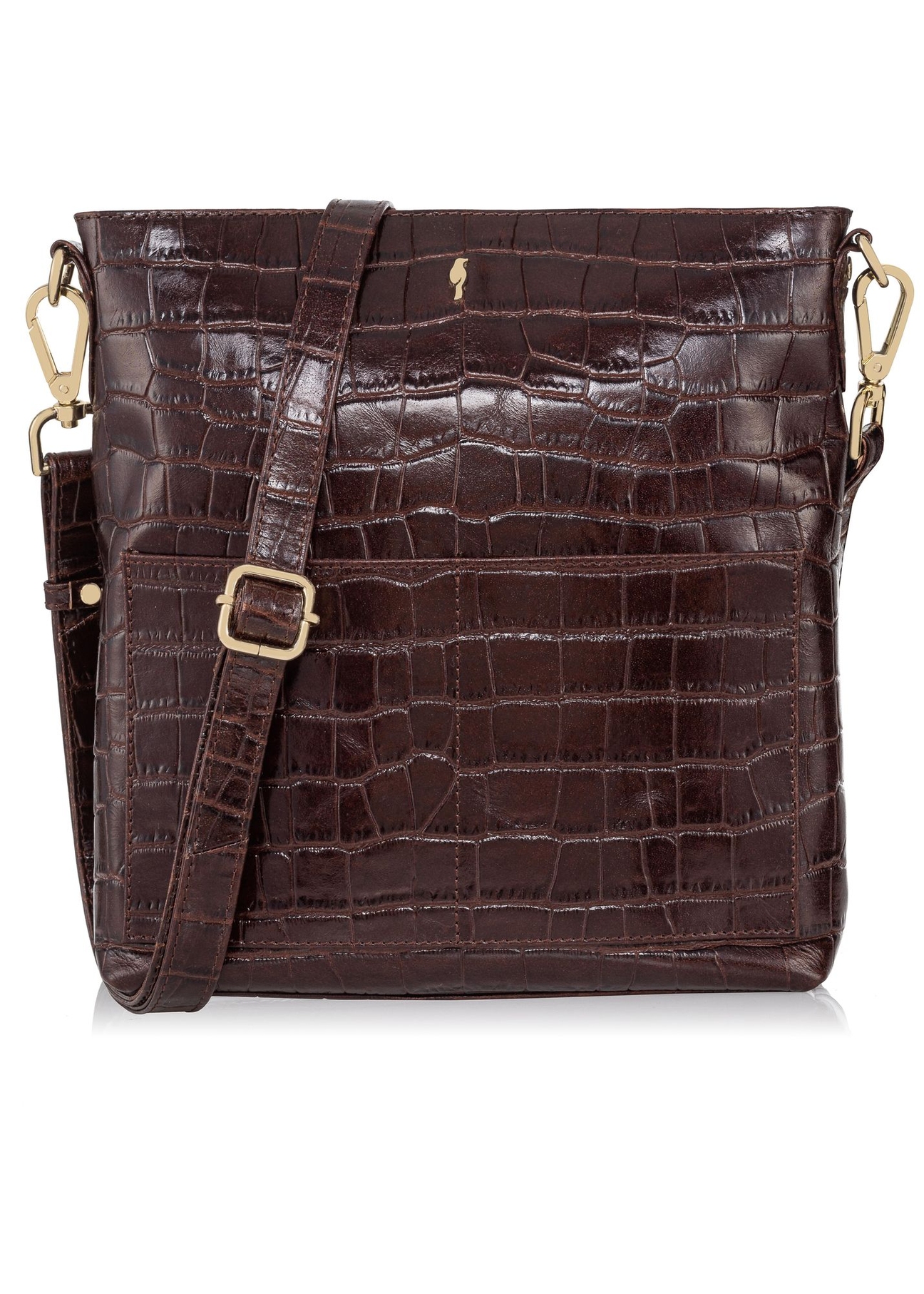 Skórzana torba na ramię damska croco TORES-0912-89(W23)-01