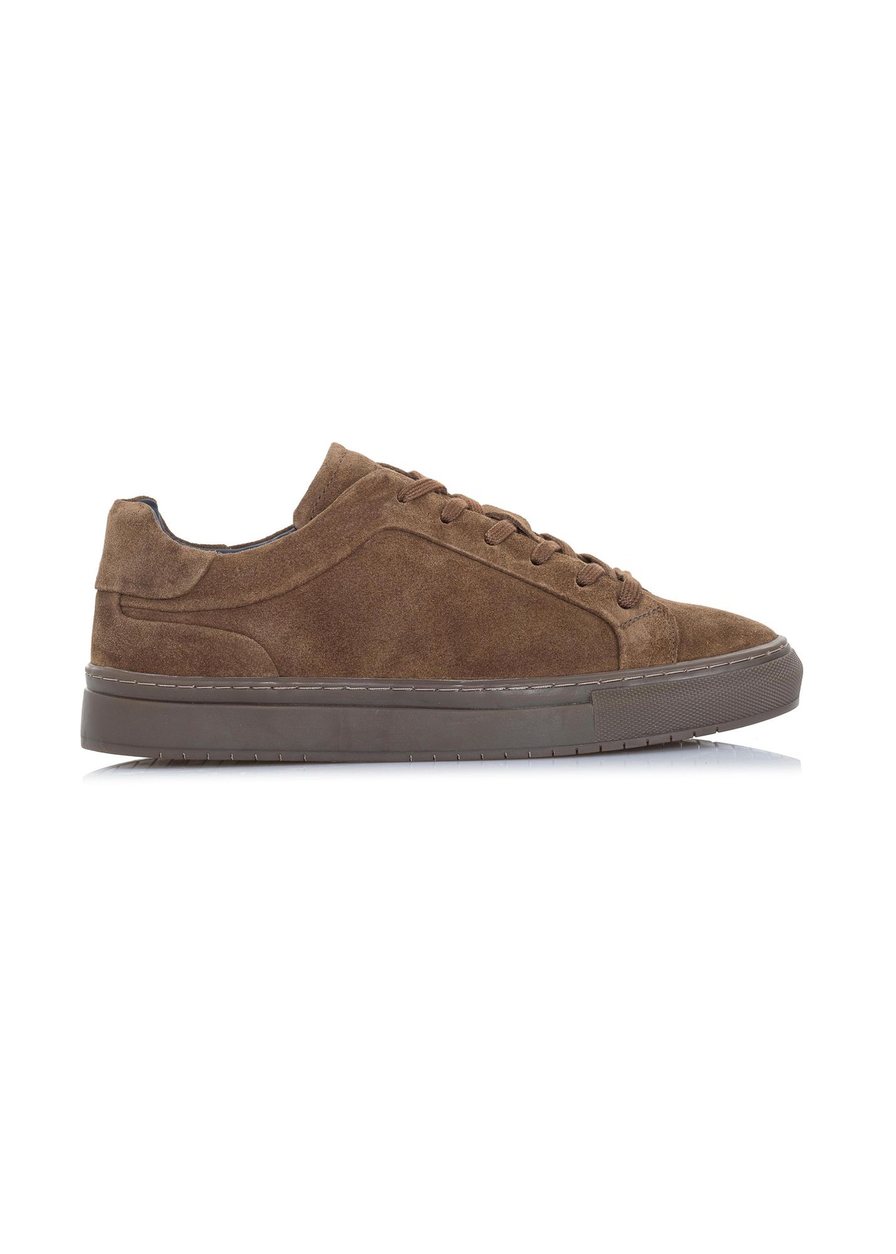 Brązowe skórzane sneakersy męskie BUTYM-0432-89(W23)-01