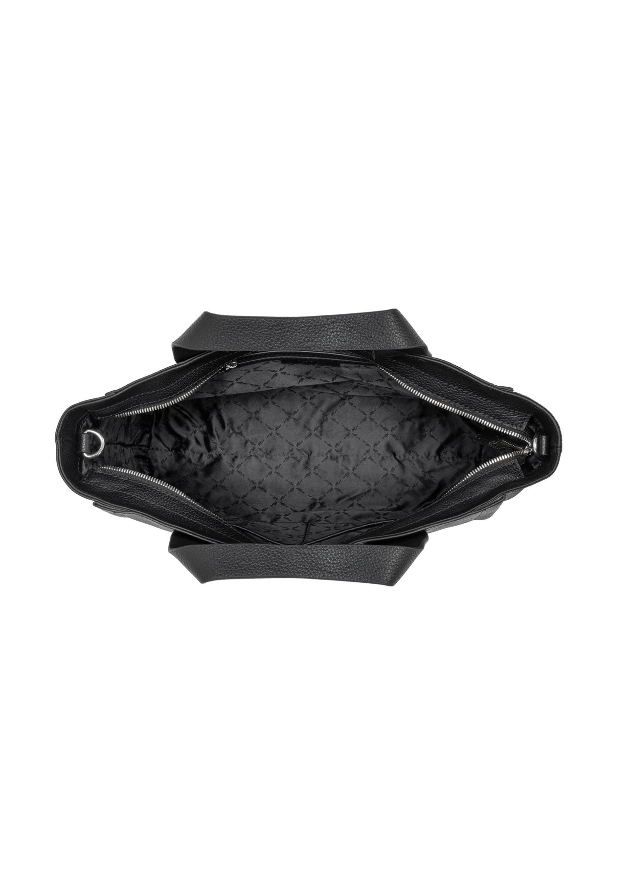 Czarna skórzana torebka shopper TORES-0993-99(W24)-06