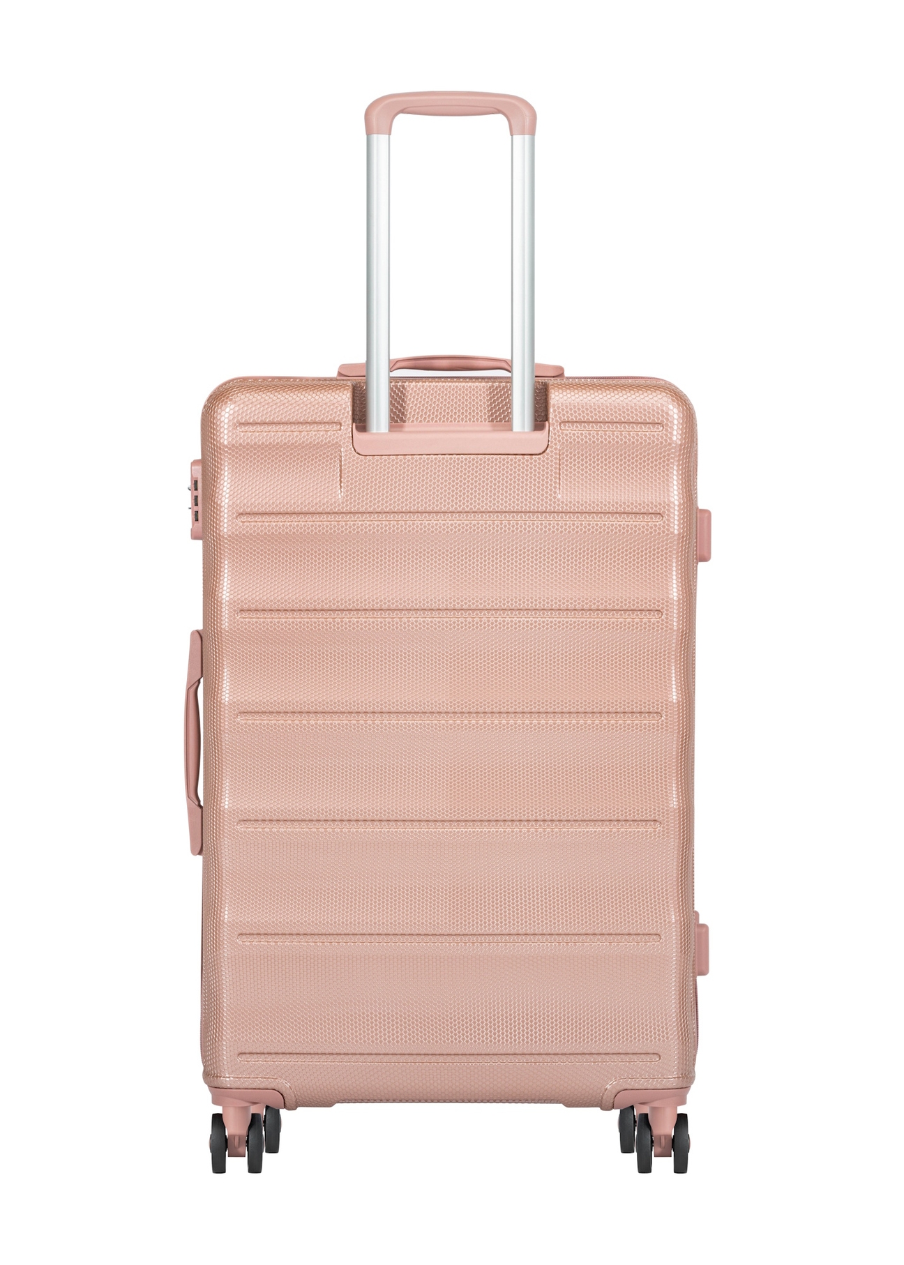 Komplet walizek na kółkach 19'/24'/28' WALPC-0015-5B(W26), widok produktu z tyłu na białym tle.