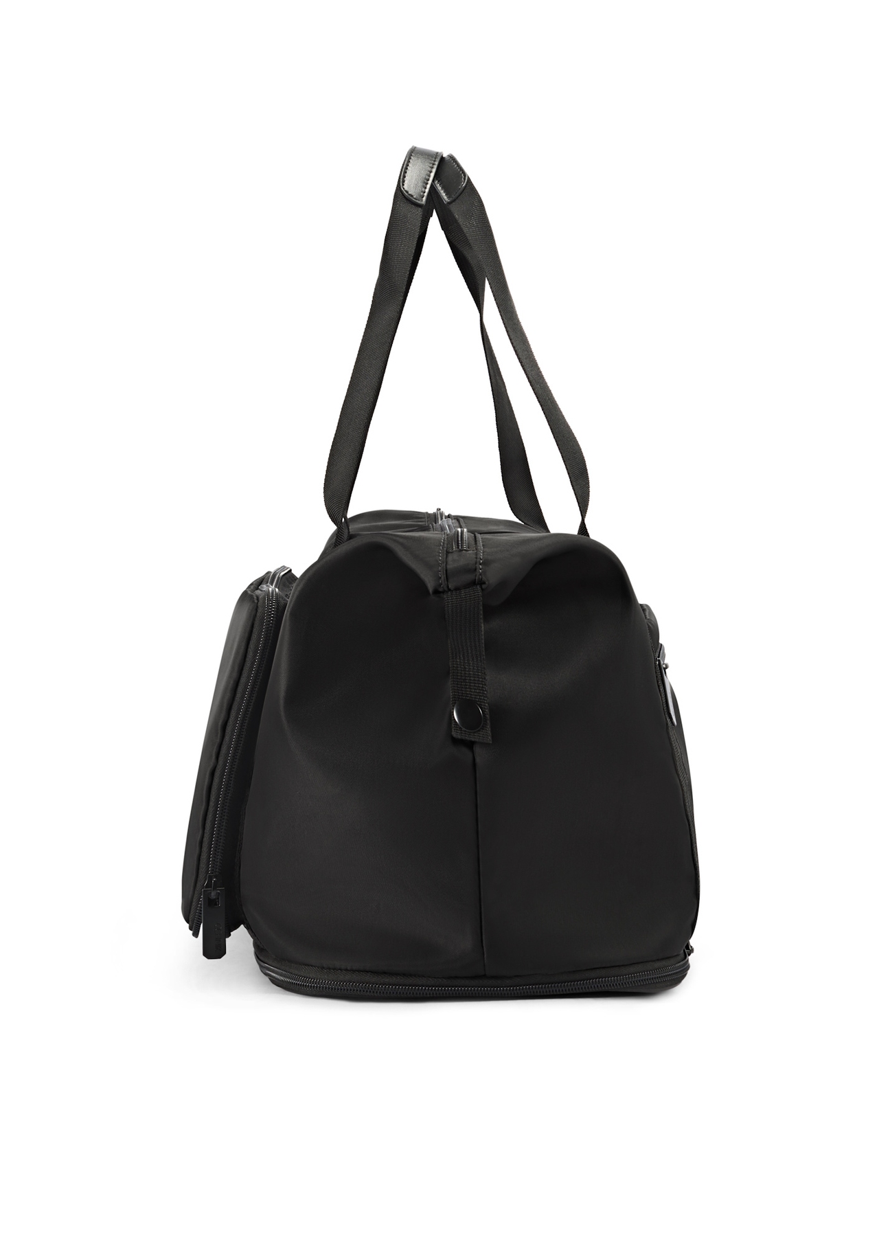 Czarna torba męska TORMN-0369-99(Z25), widok produktu z boku na białym tle.