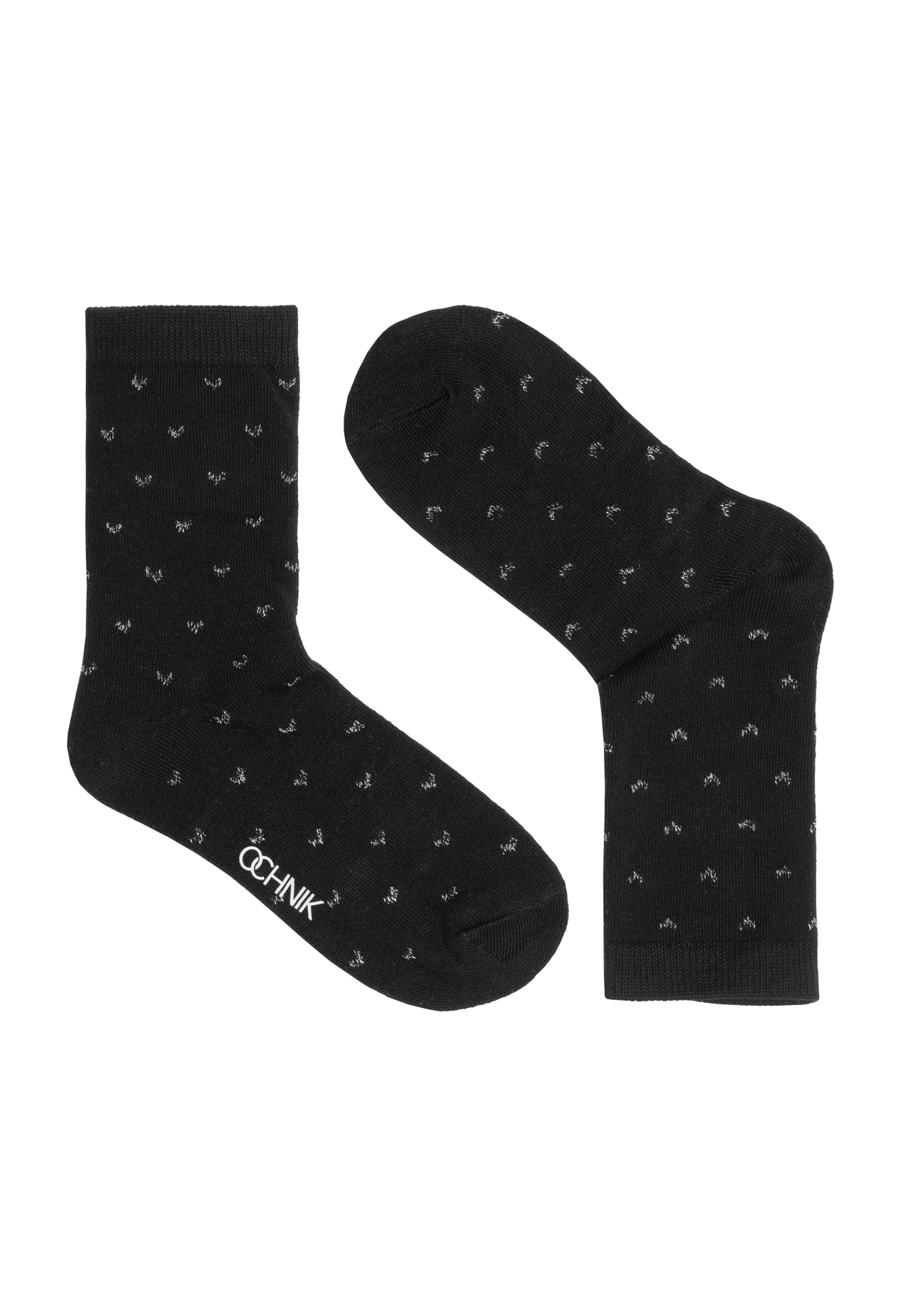 Długie czarne skarpety damskie SKADT-0065-99(Z24)-01