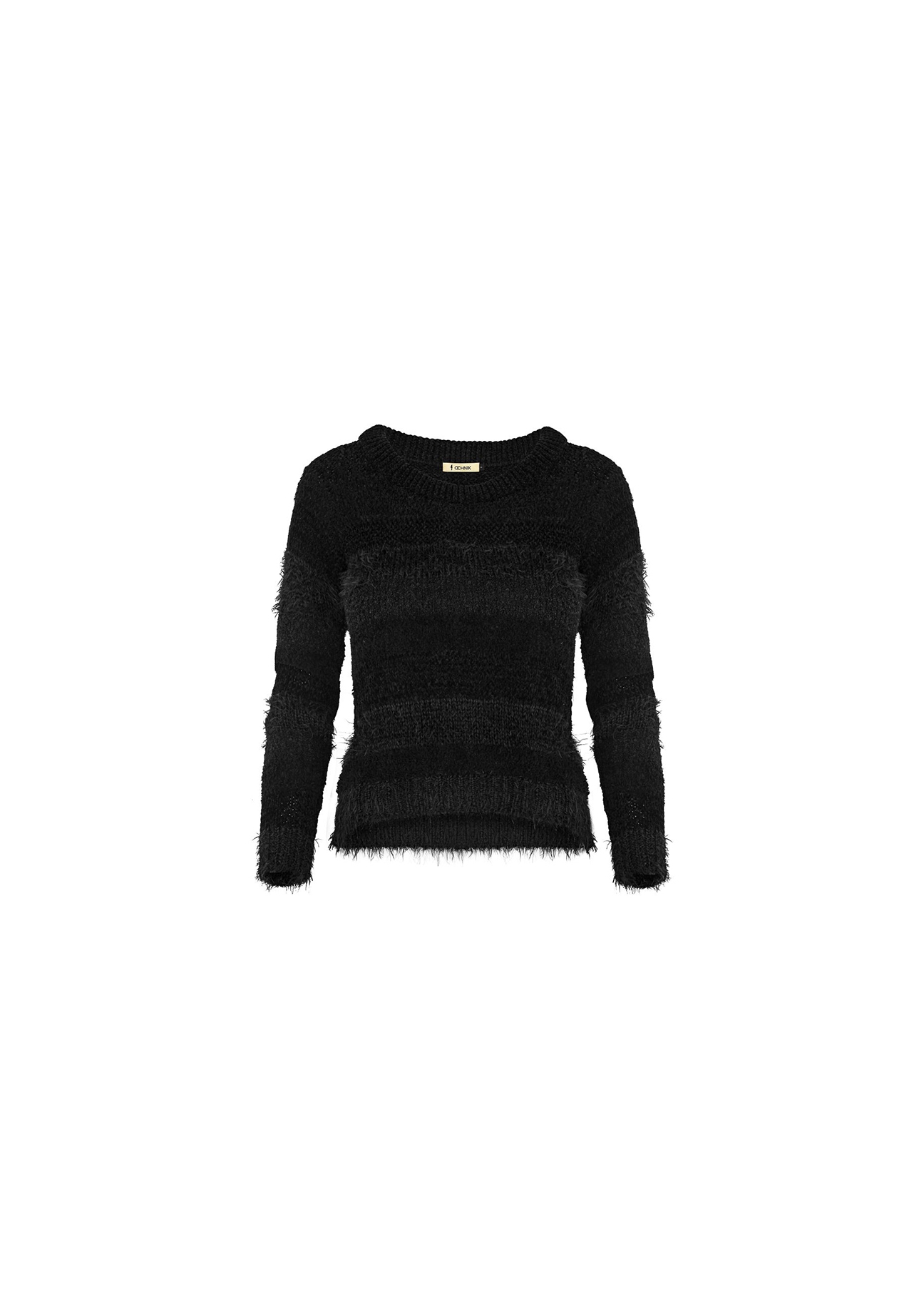 Czarny sweter damski SWEDT-0064-99(Z18)-01