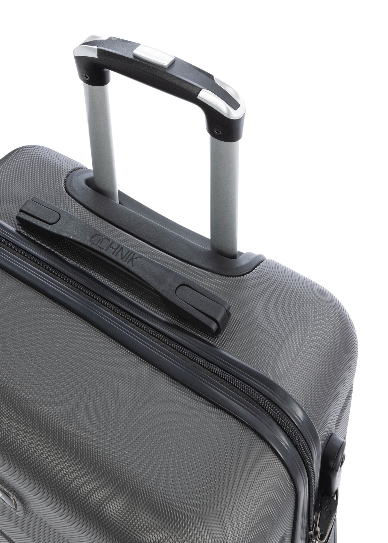 Komplet walizek na kółkach 19''/24''/28'' WALAB-0067-9B(W26), widok rączki produktu na białym tle.