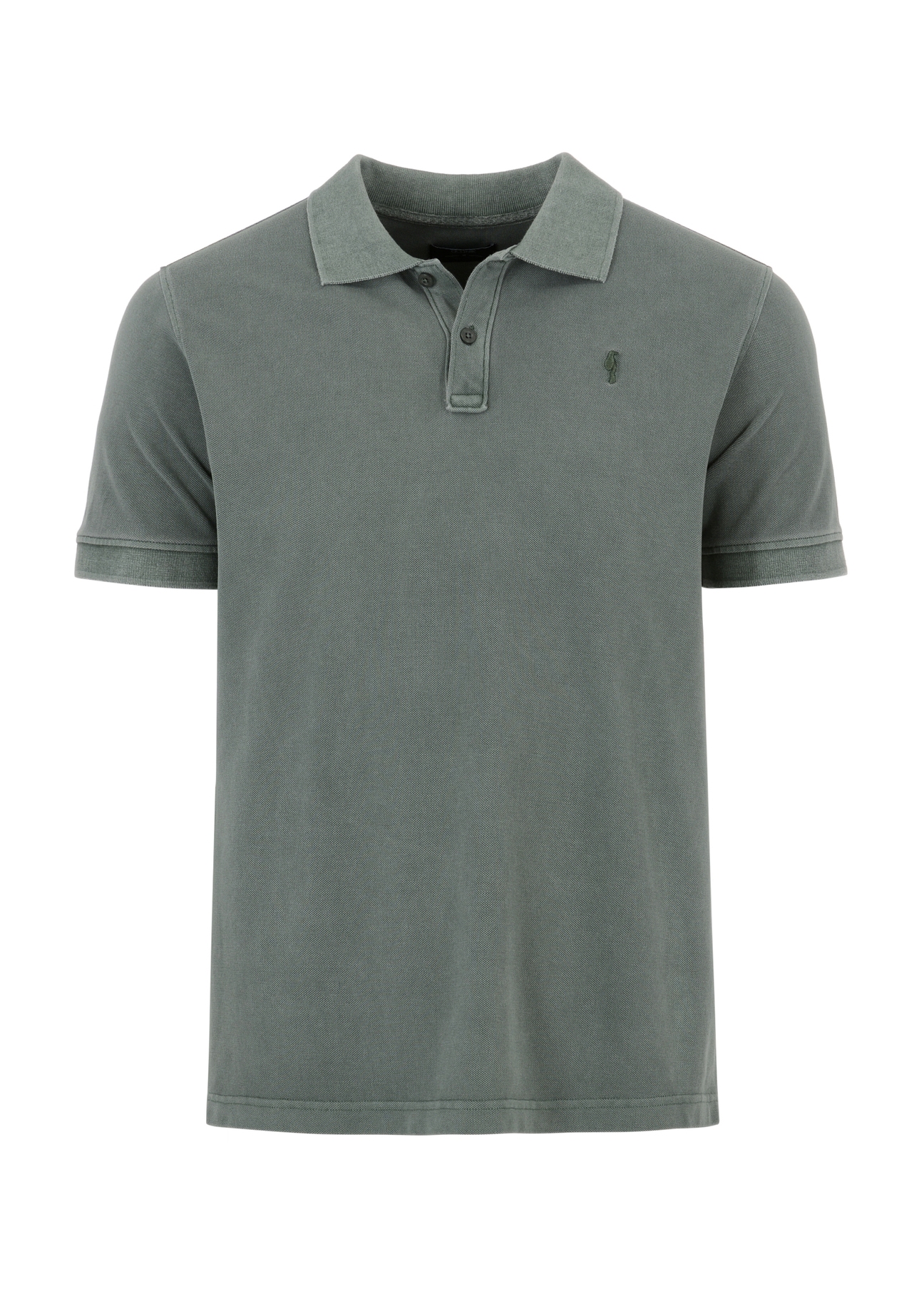 Koszulka polo w kolorze khaki POLMT-0055-51(W23)-03