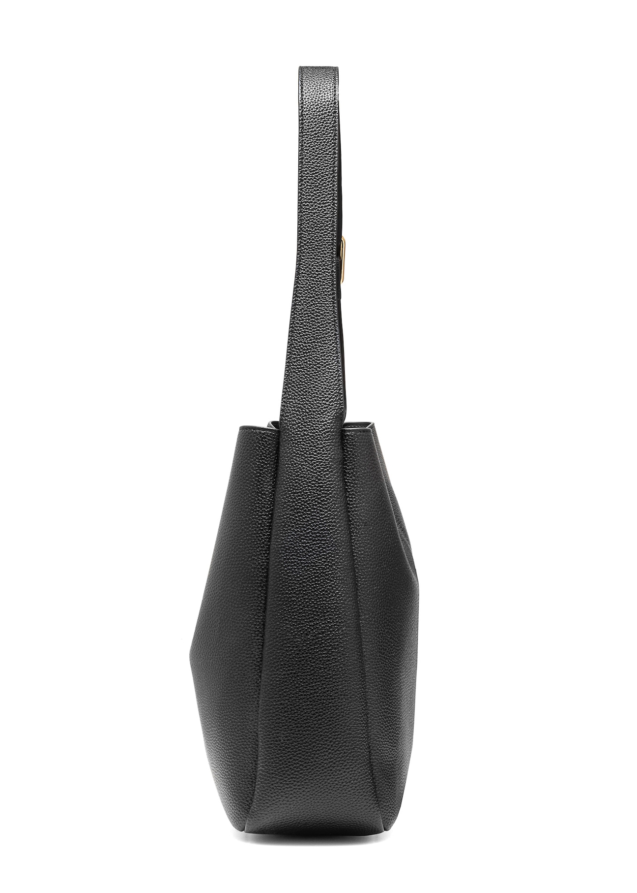 Czarna torba damska TOREC-1059-99(Z25), widok produktu z boku na białym tle. 