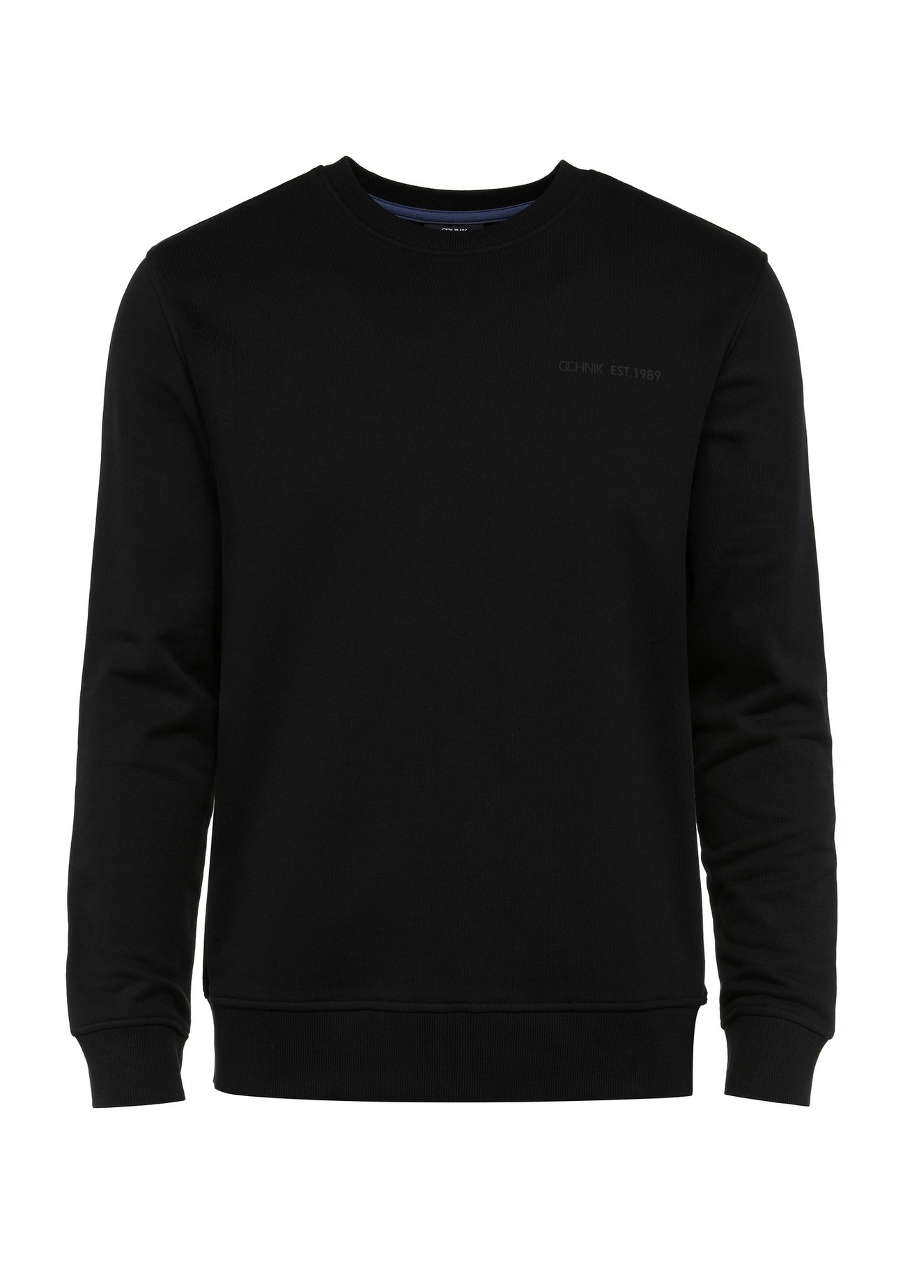 Czarna bluza męska bez kaptura BLZMT-0070-99(W25)