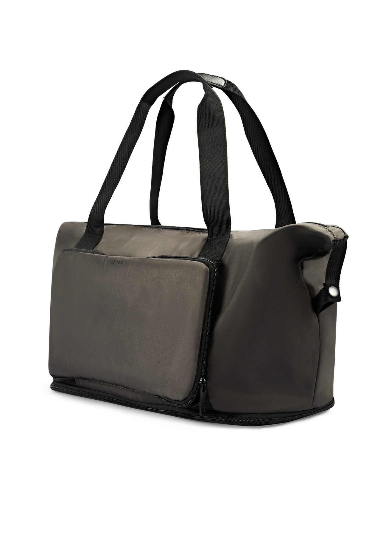 Ciemnoszara torba męska TORMN-0369-95(Z25), widok produktu skosem na białym tle.