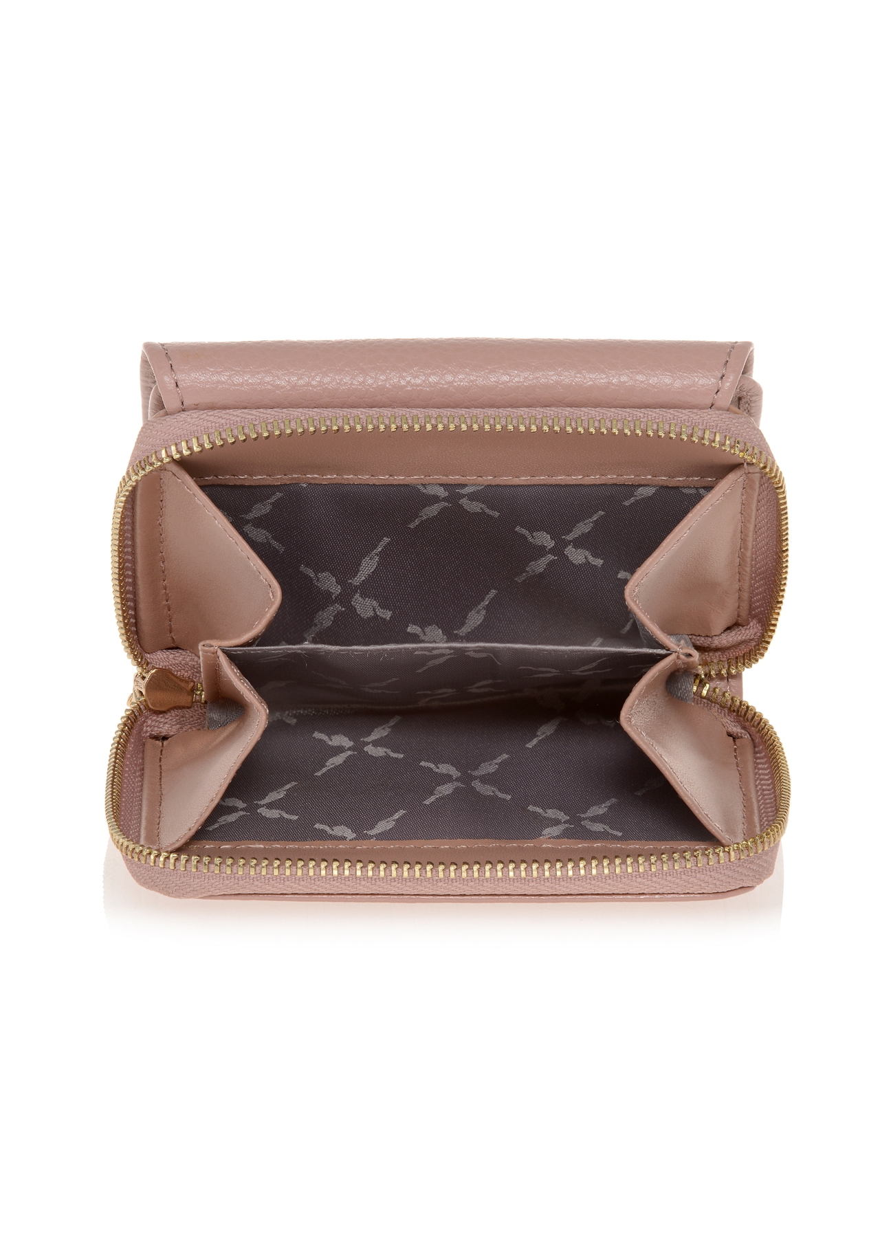 Mały różowy skórzany portfel damski PORES-0802A-31(W23)-05