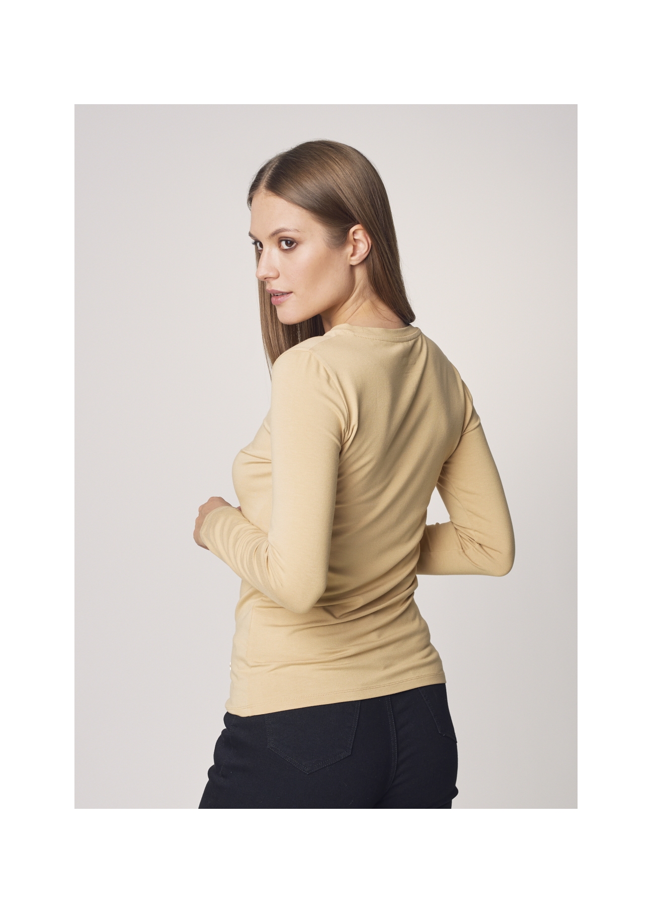 Bluzka damska z długim rękawem LSLDT-0019-81(Z21)-04