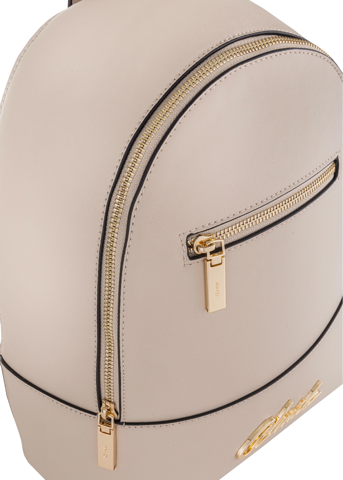 Kremowy plecak damski z logo TOREC-0769-12(W23)-04