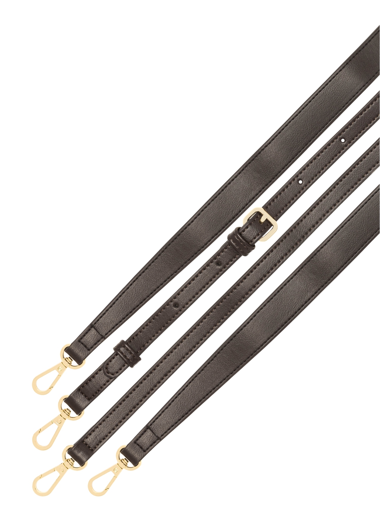 Brązowa torebka damska z imitacji skóry TOREC-1081-1H(W26), widok zbliżenia na detal produktu na białym tle.