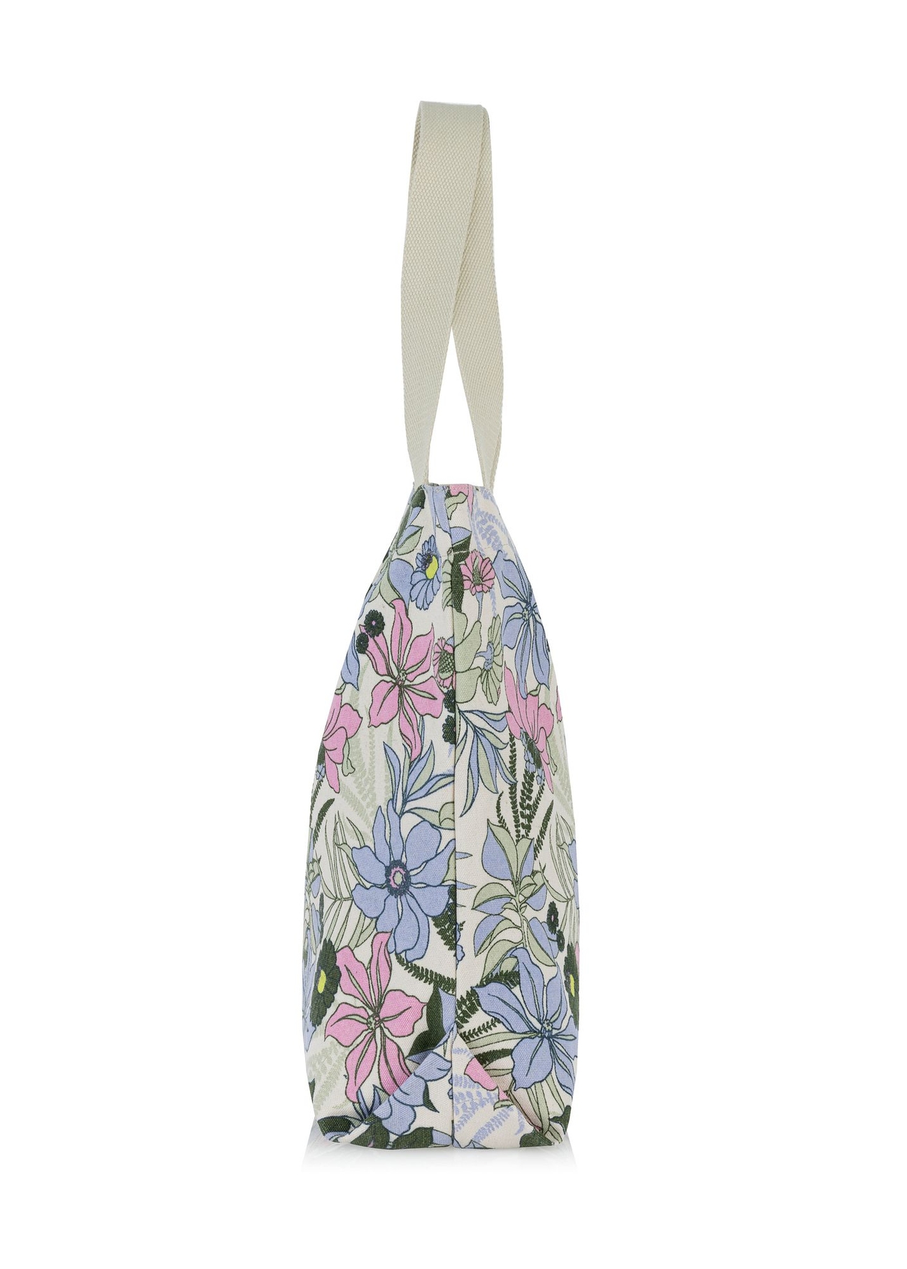 Torebka shopper w kolorowy kwiecisty wzór TOREN-0289-15(W24)-03