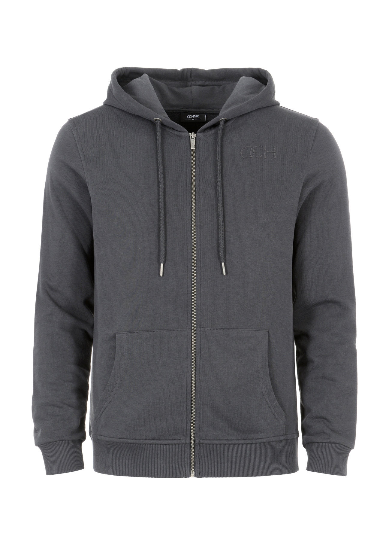Grafitowa bluza męska z monogramem BLZMT-0056-95(W23)-05
