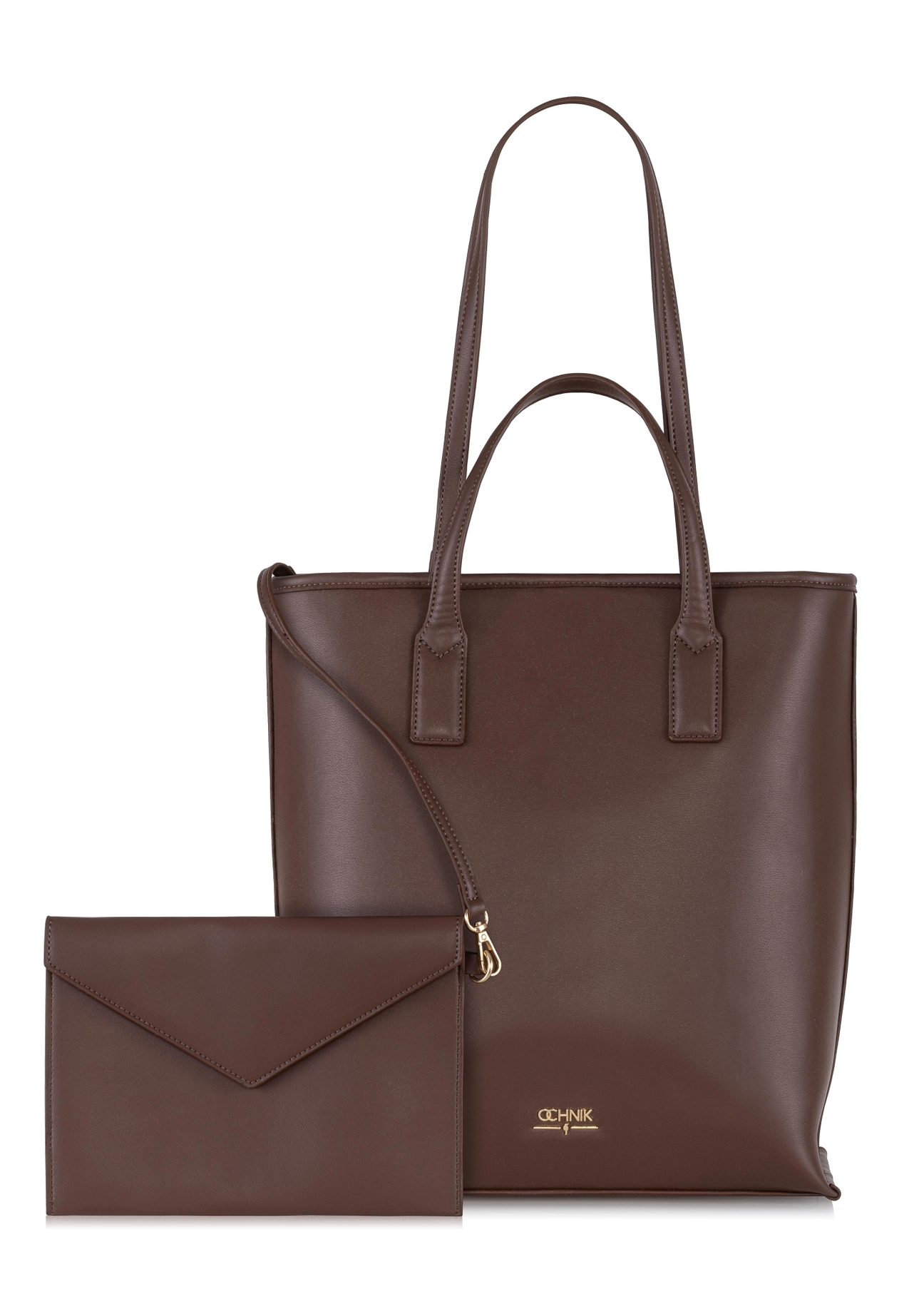Brązowa torebka shopper damska TOREC-0907-89(W24)-06