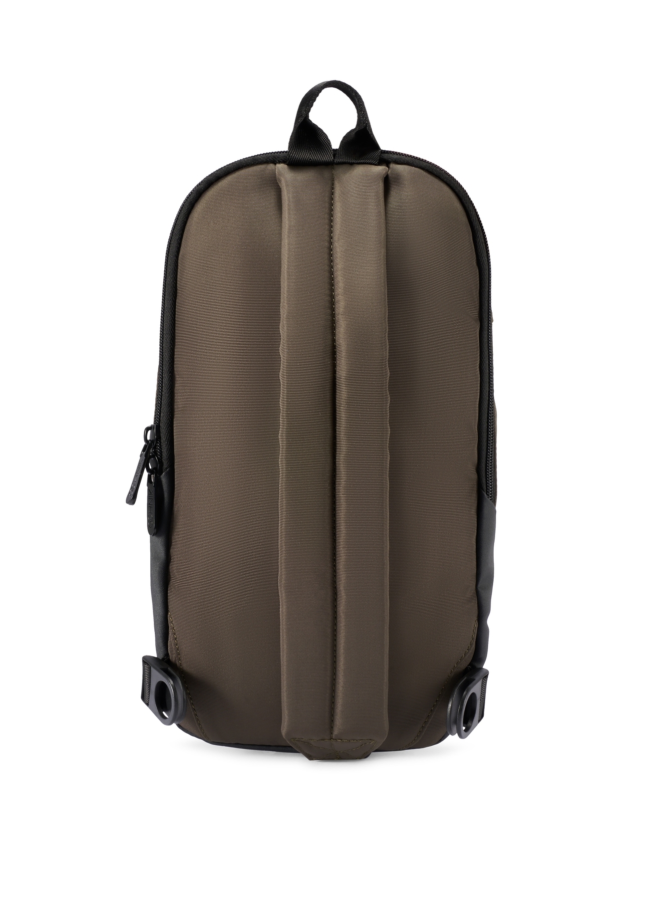 Męska torba na ramię w kolorze khaki TORMN-0416-8D(W26) - widok produktu z tyłu, na białym tle.