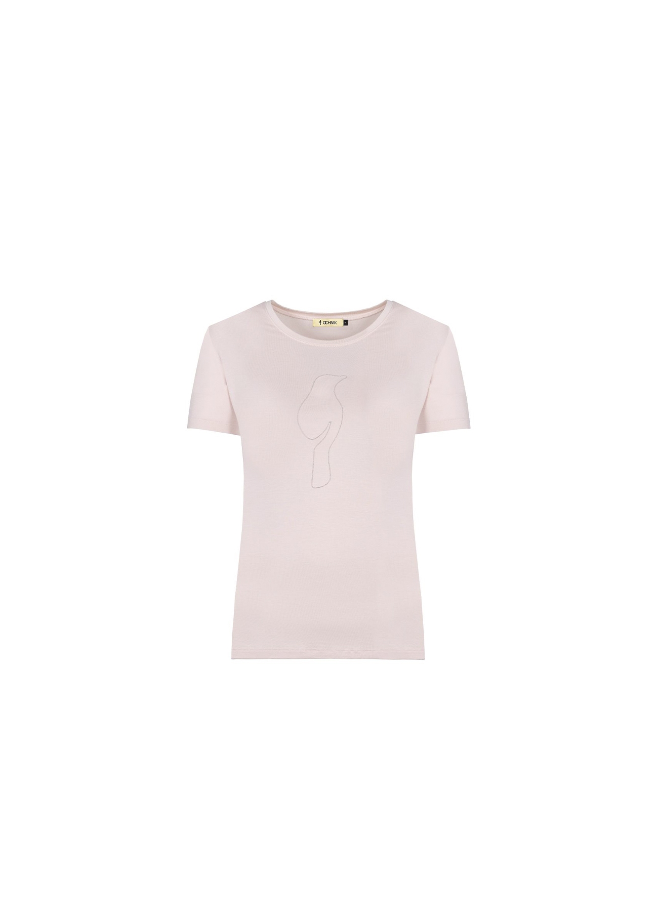Morelowy T-shirt damski z wilgą TSHDT-0025-31(W19)-01