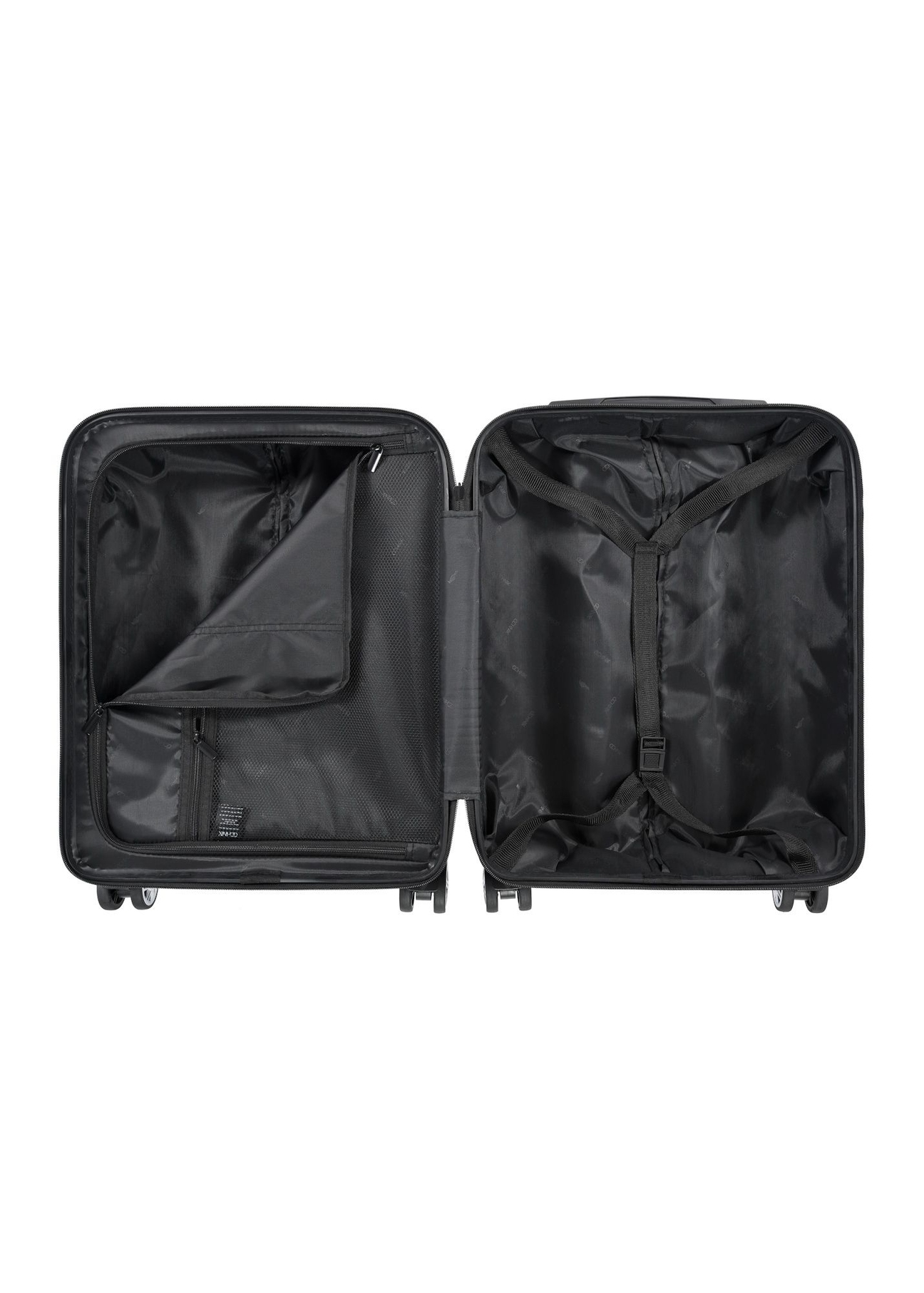 Walizka mała na kółkach WALPC-0014-7B-19(W26), widok produktu w środku na białym tle.