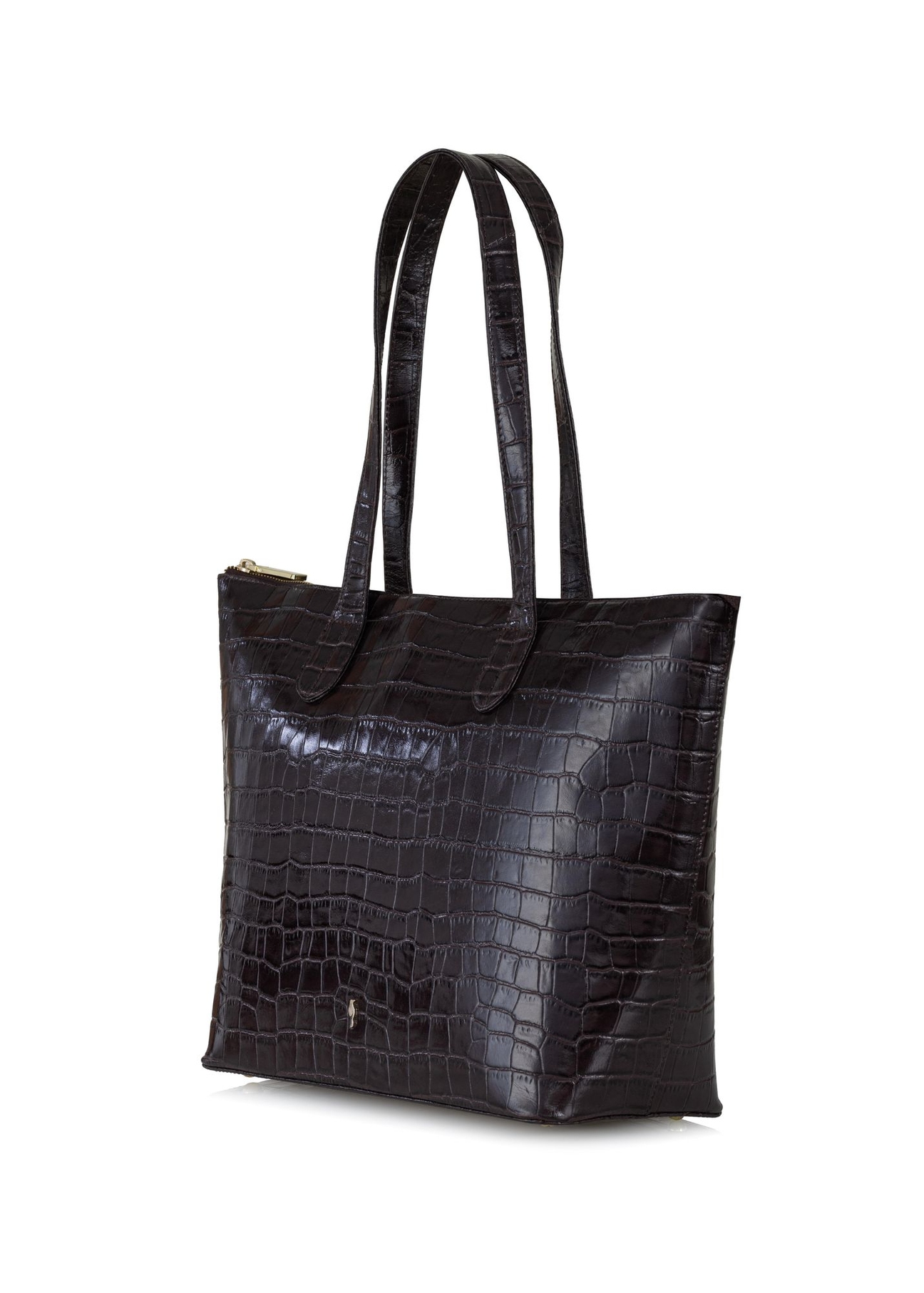 Brązowa torebka shopper skórzana TORES-0939-89(Z23)-02