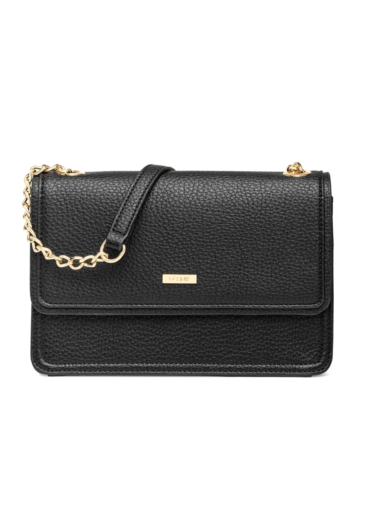 Niewielka elegancka torebka damska TOREC-1015-99(W26), widok produktu od przodu na białym tle.