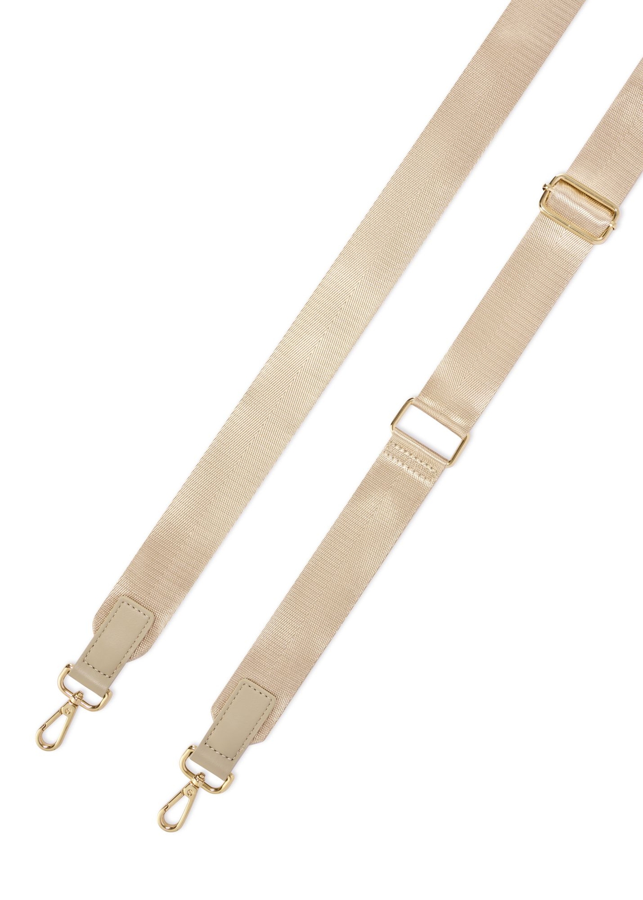 Beżowa duża nerka damska TOREN-0345-1A(W26) - widok produktu z góry, na białym tle. 