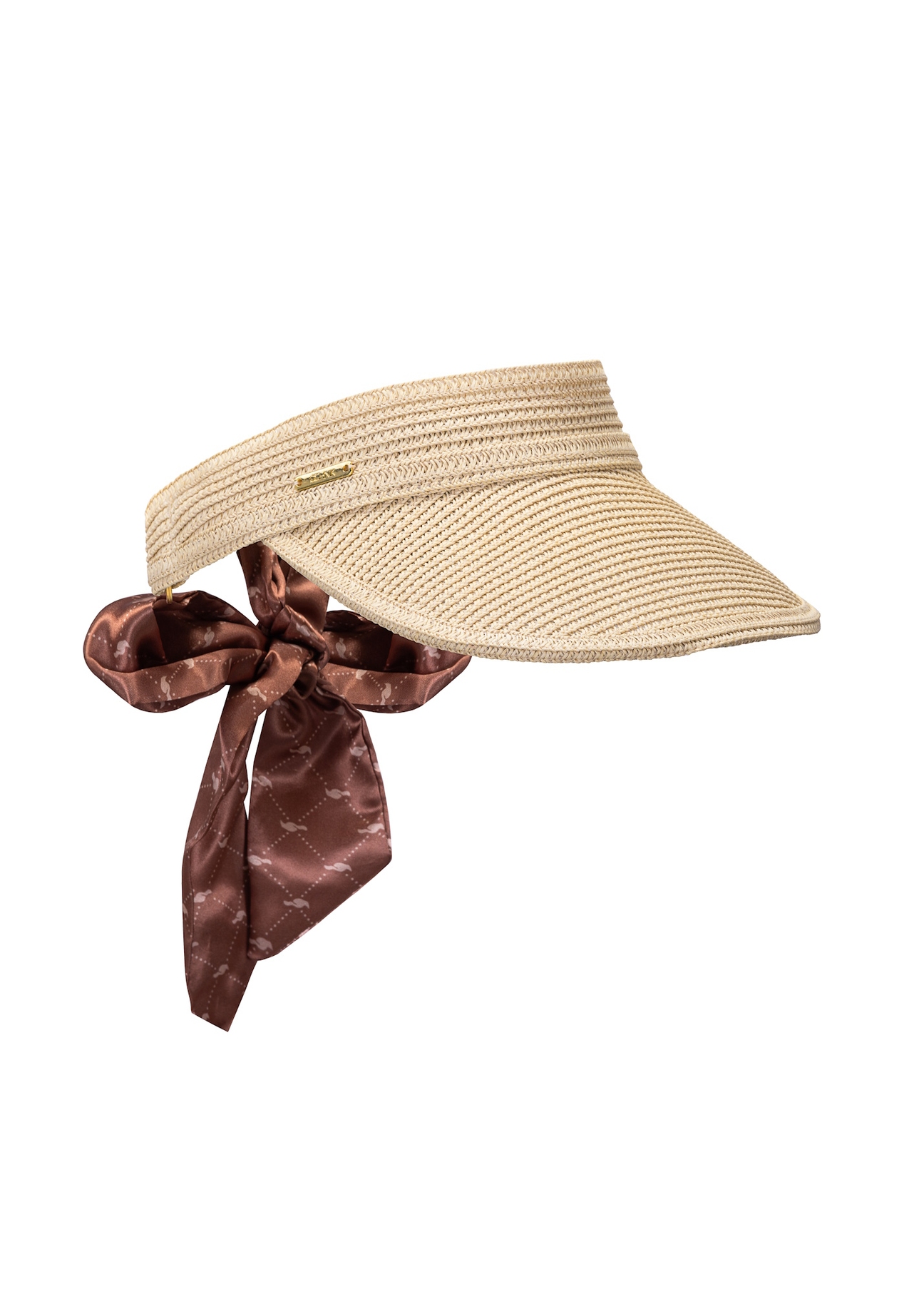Słomkowa damska czapka-daszek KAPDT-0043-25(W25)-01