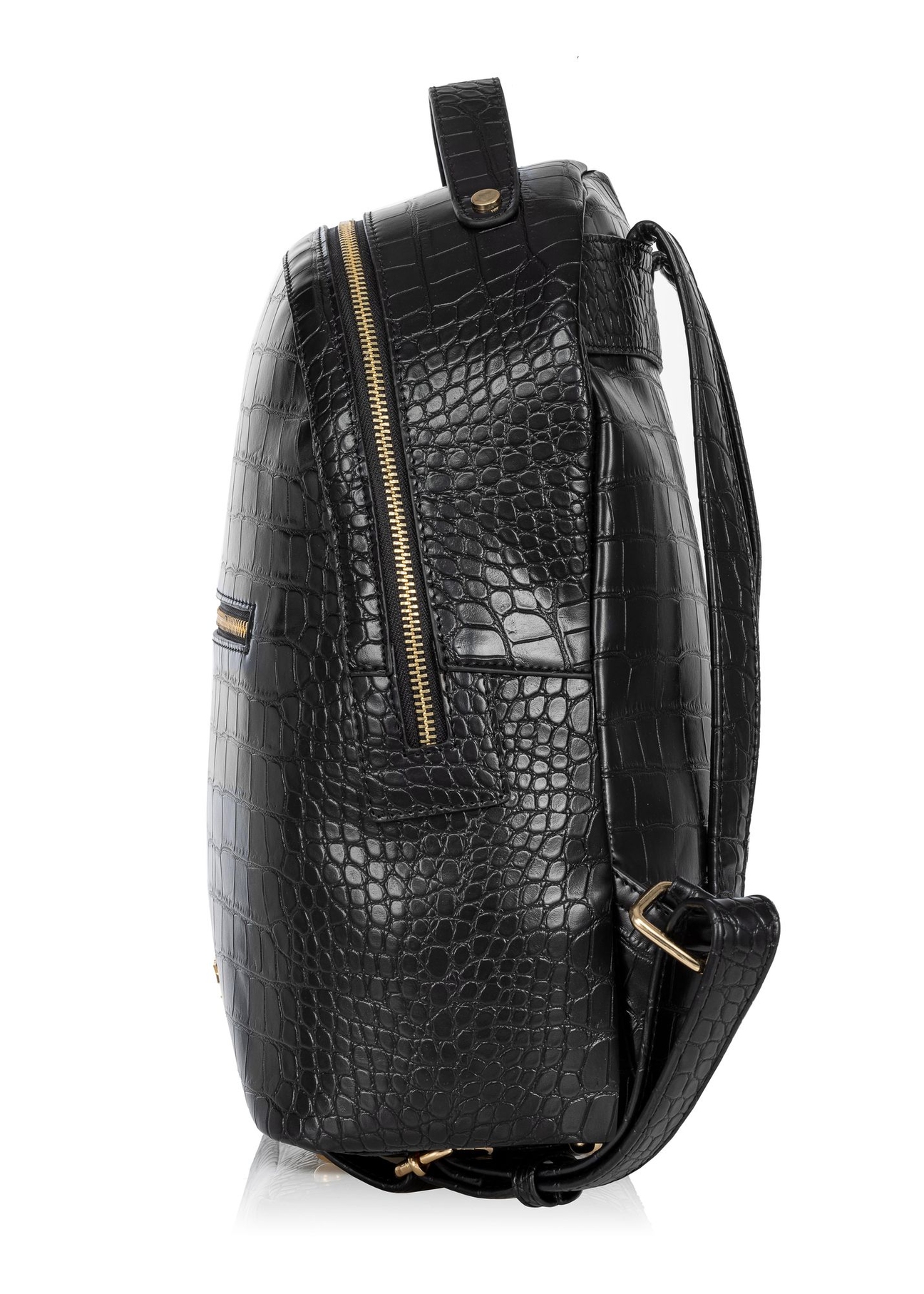 Czarny plecak damski croco TOREC-0811-99(W23)-03