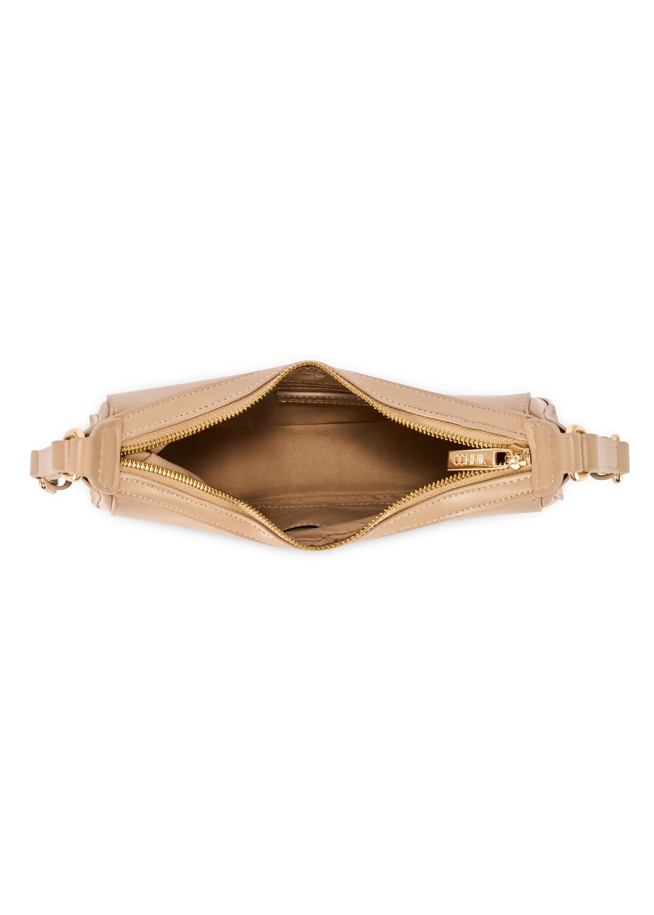 Beżowa mała torebka hobo TOREC-1136-1A(W26)