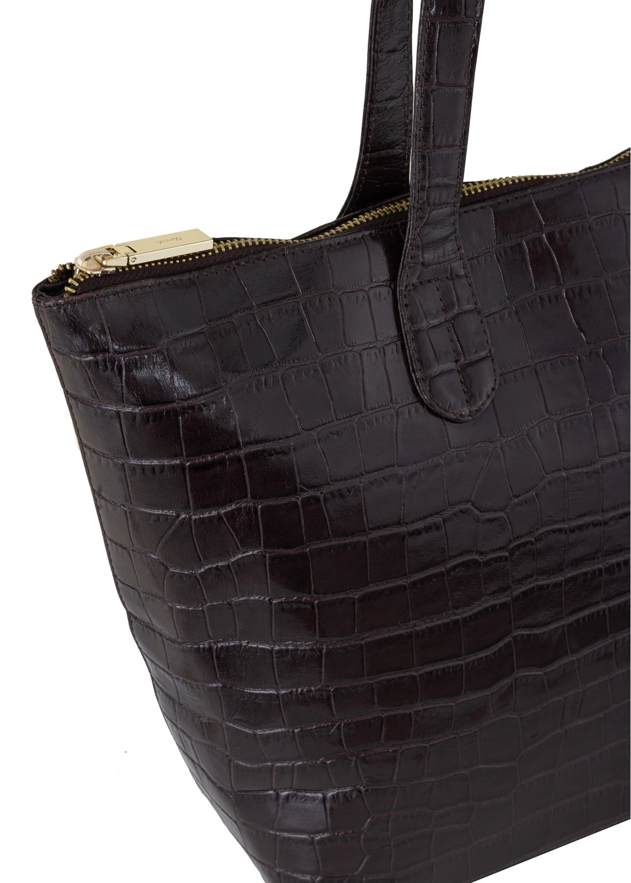 Brązowa torebka shopper skórzana TORES-0939-89(Z23)-06
