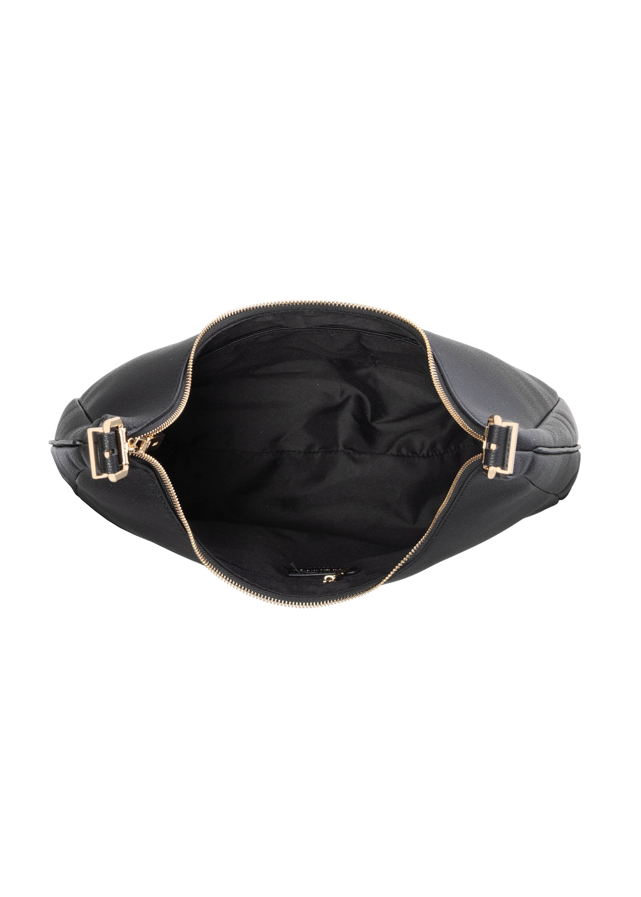 Czarna torebka damska shopper TOREC-1238-99(W26), widok produktu w środku na białym tle.