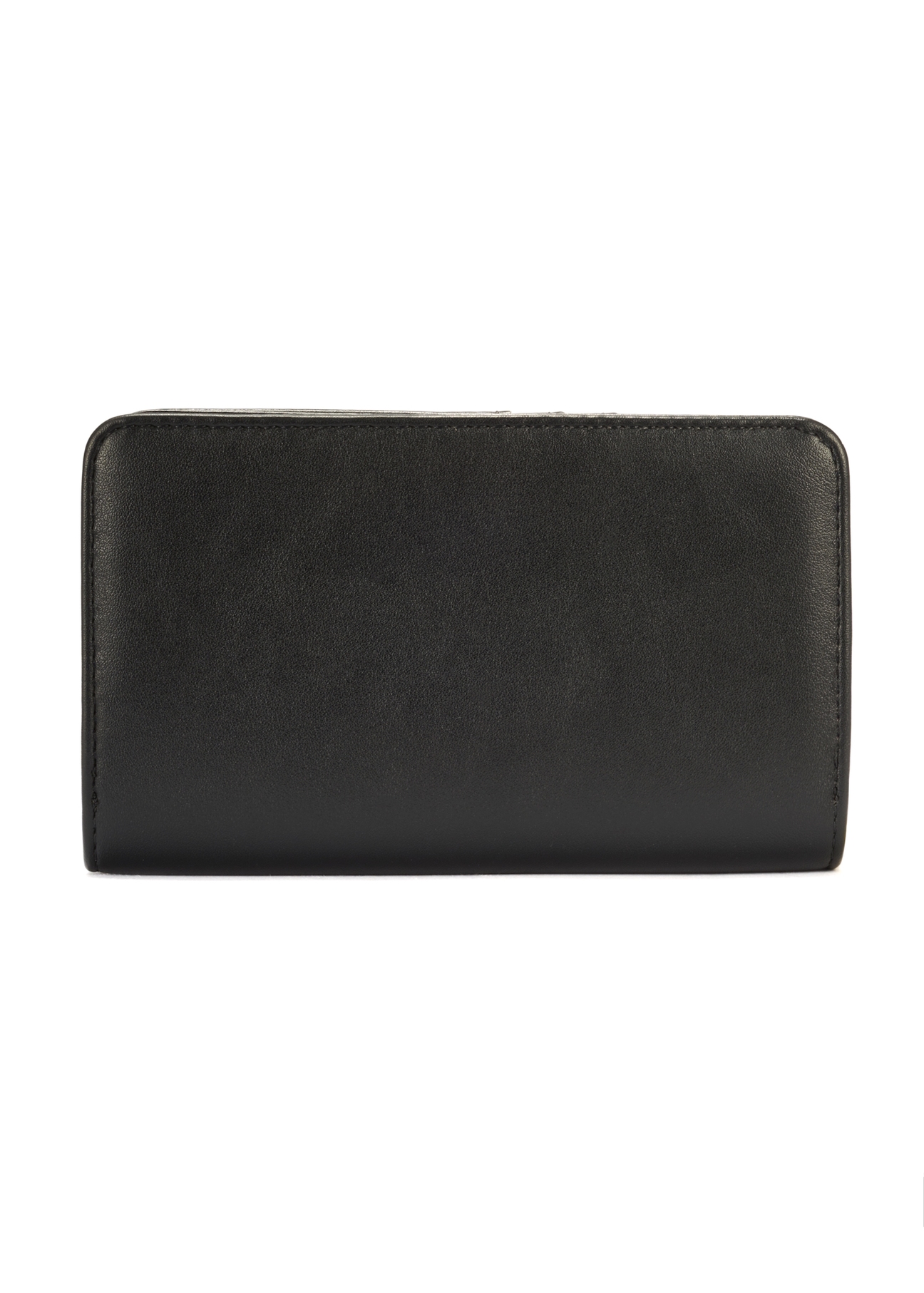 Czarny portfel damski z logo POREC-0362A-99(W25)