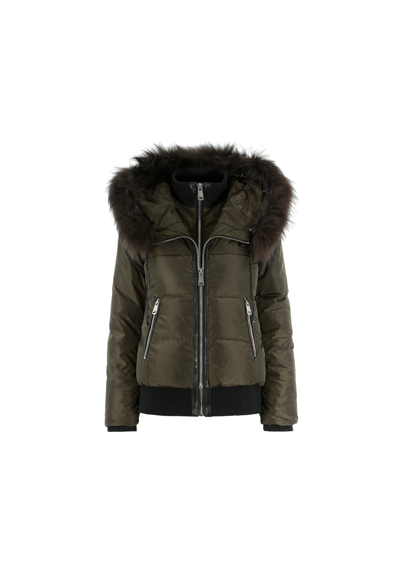 Kurtka puchowa damska typu bomber jacket KURDT-0053-57(Z19)-02