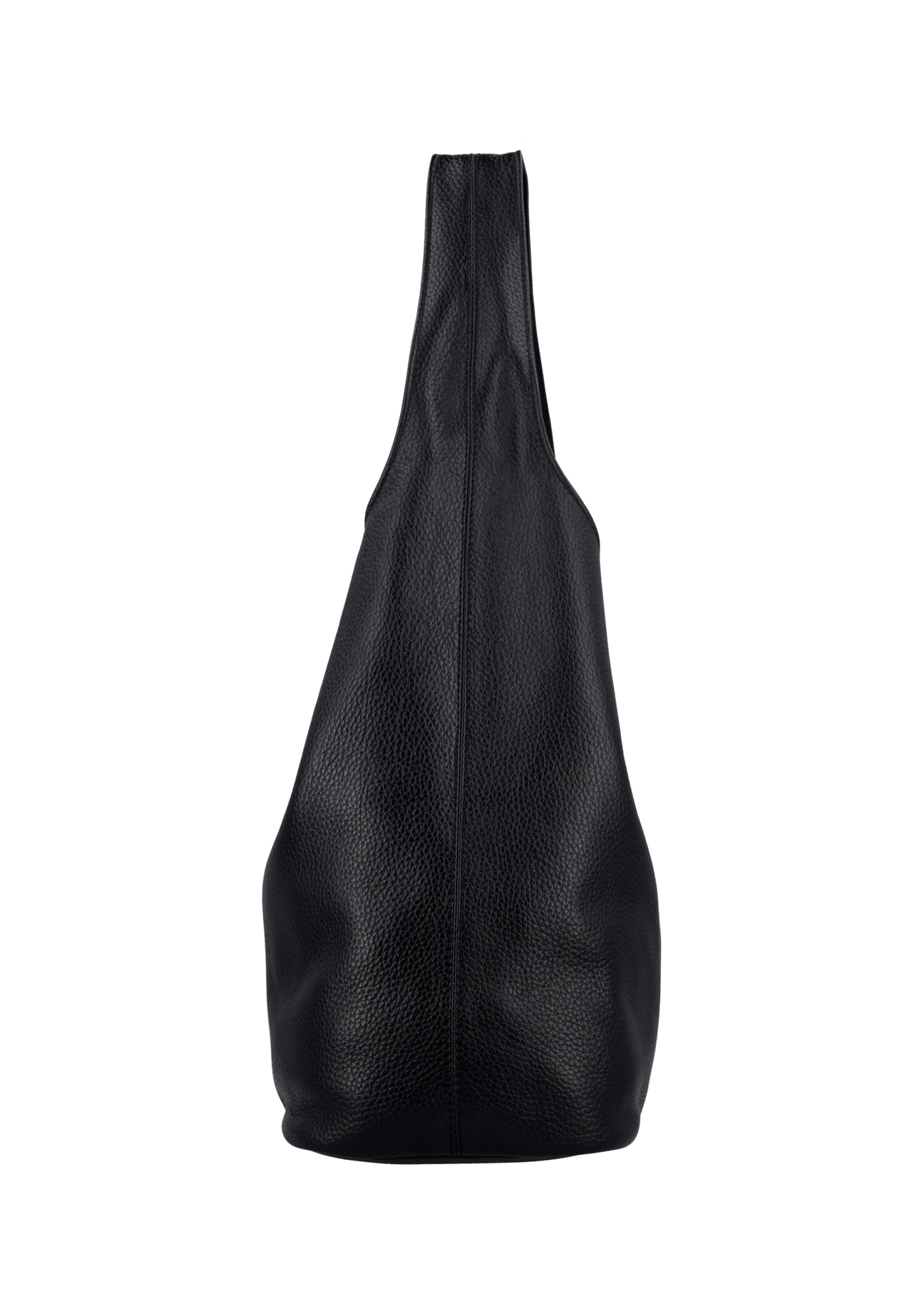 Czarna skórzana torebka shopper TORES-1372-9I(Z26)
