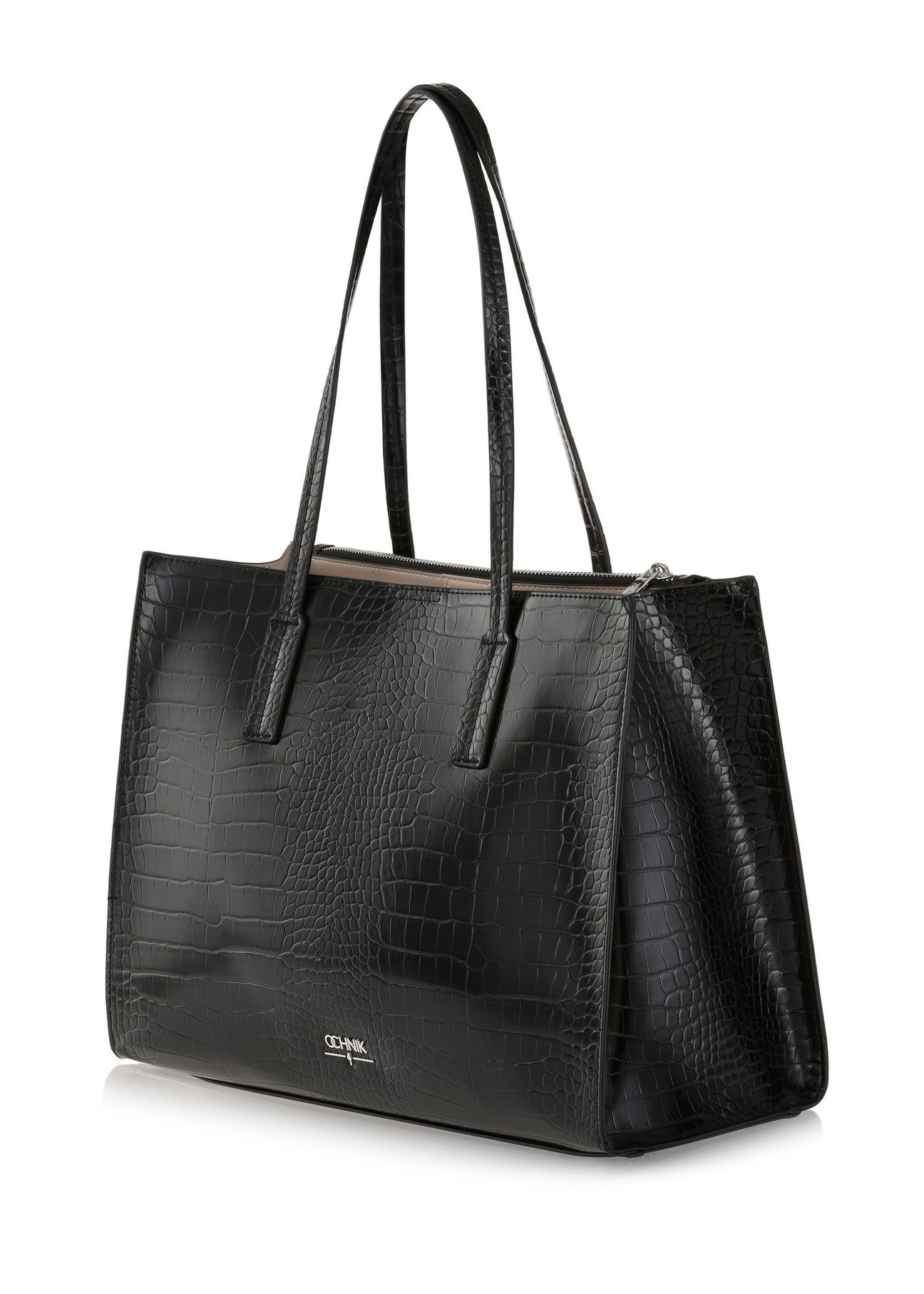 Elegancka czarna torebka damska croco TOREC-0911-99(W24)-02