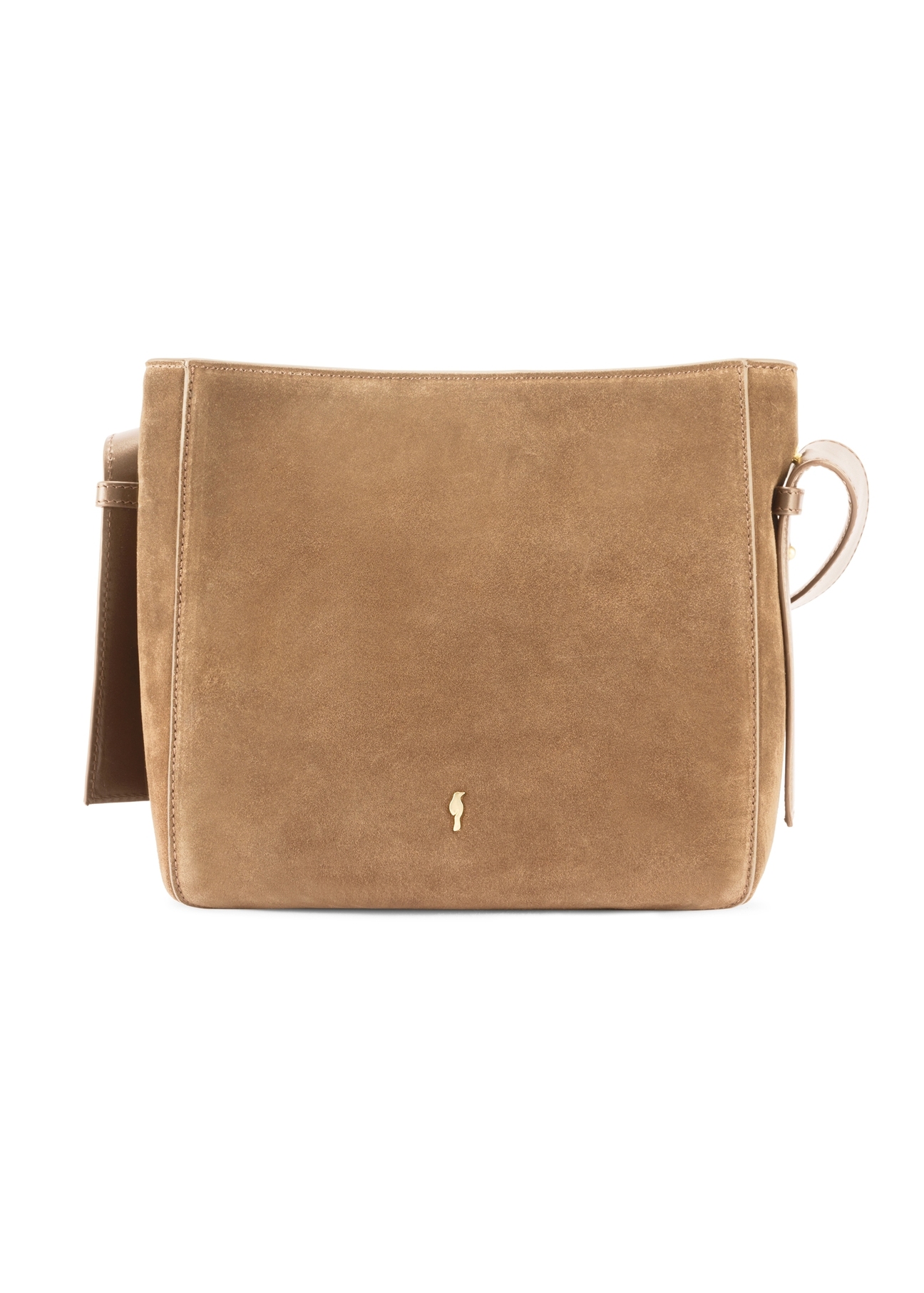 Skórzana torebka damska w kolorze beżowym TORES-1251-1B(W26)