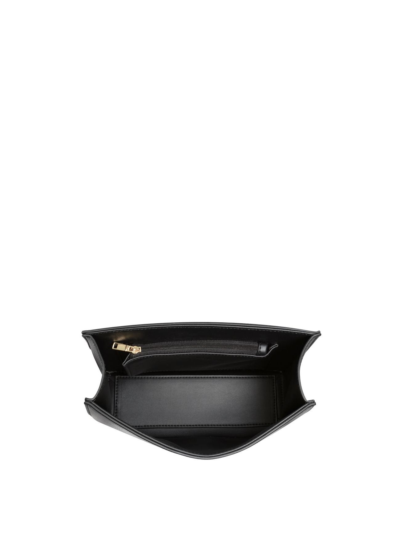 Czarna torebka damska z logo TOREC-0680A-99(W23)-05