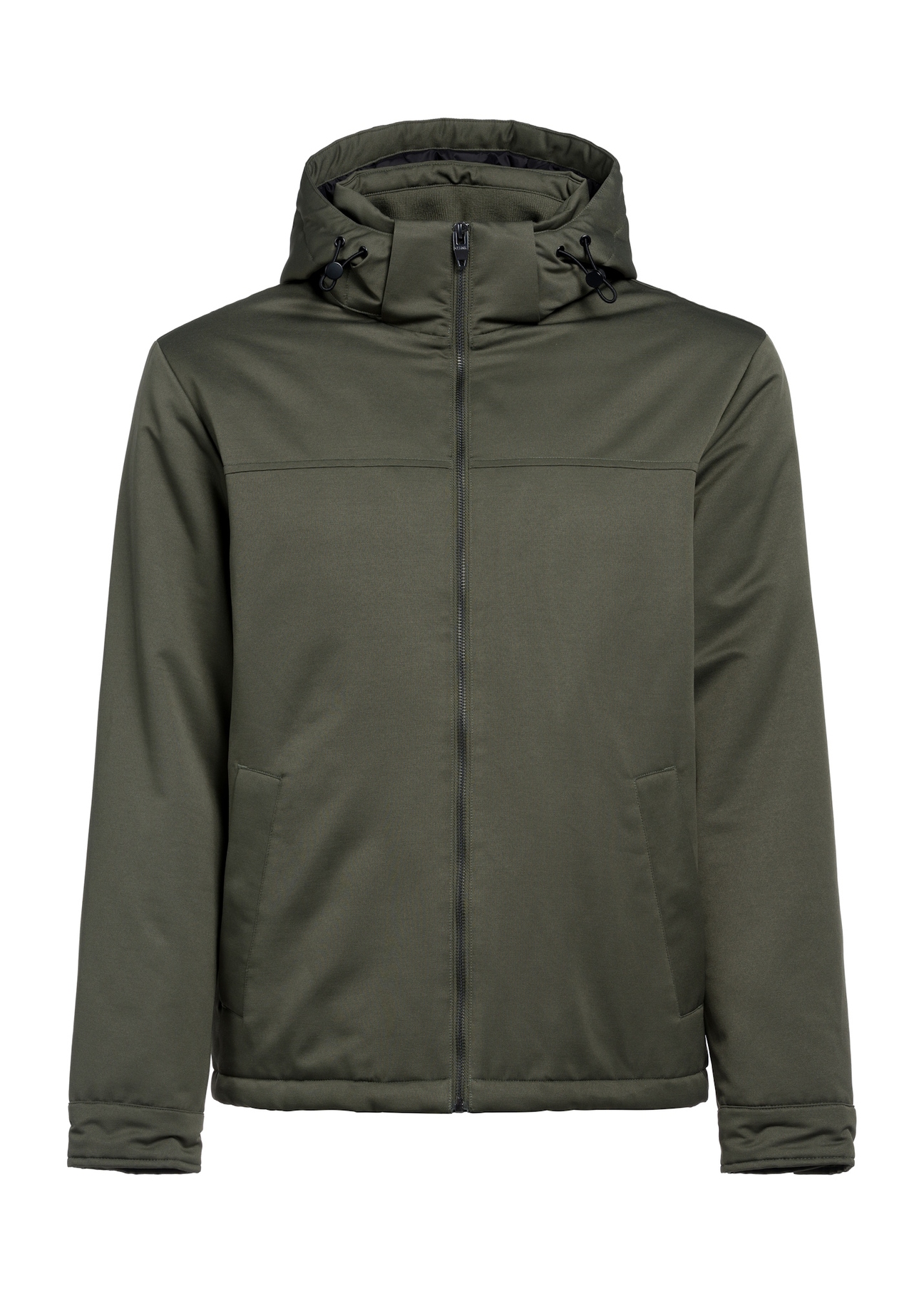 Kurtka męska w kolorze khaki KURMT-0386-54(Z25) - widok produktu z przodu na białym tle. 