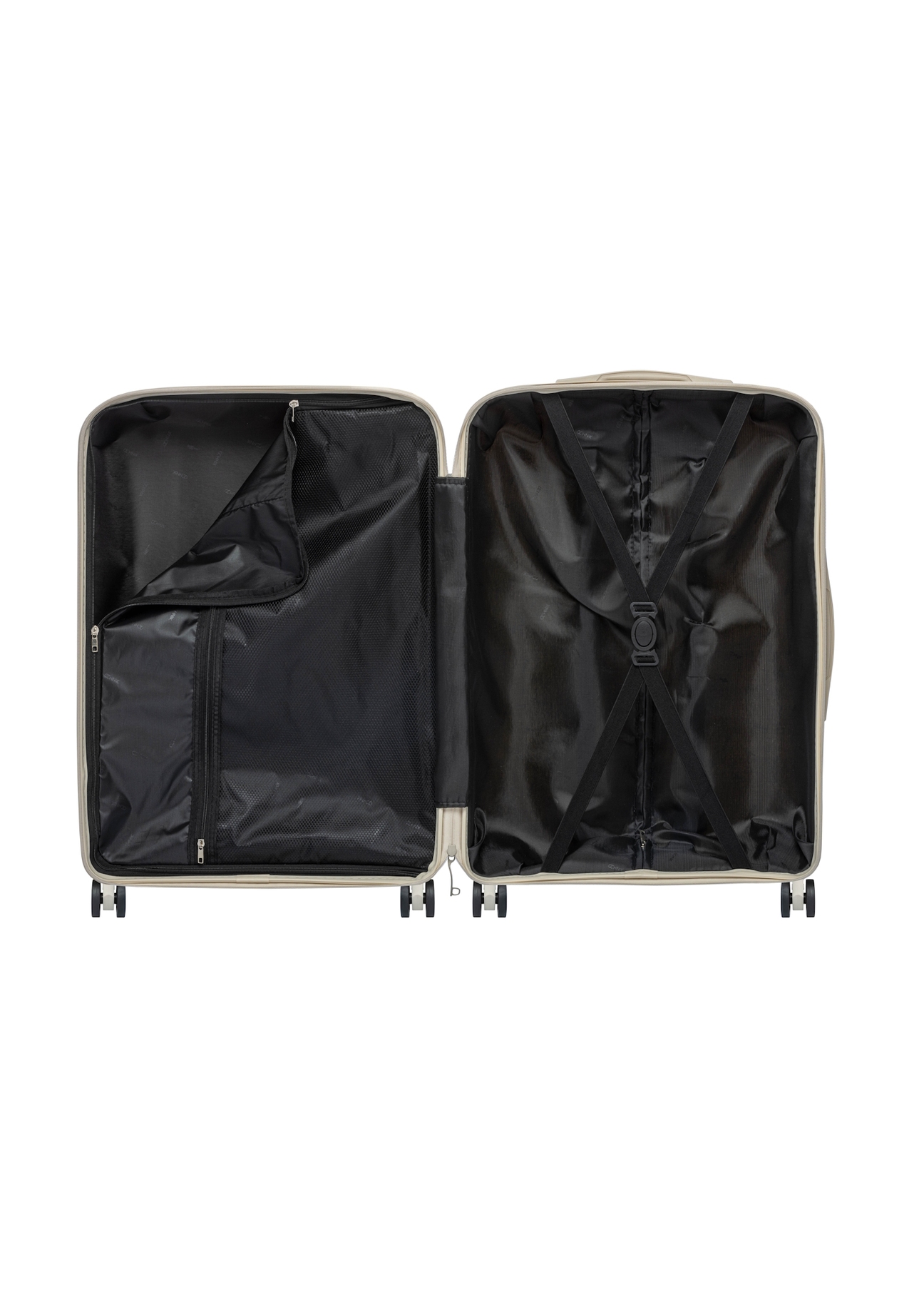 Średnia walizka na kółkach WALPP-0022-0C-24(W26), widok produktu od środka na białym tle.