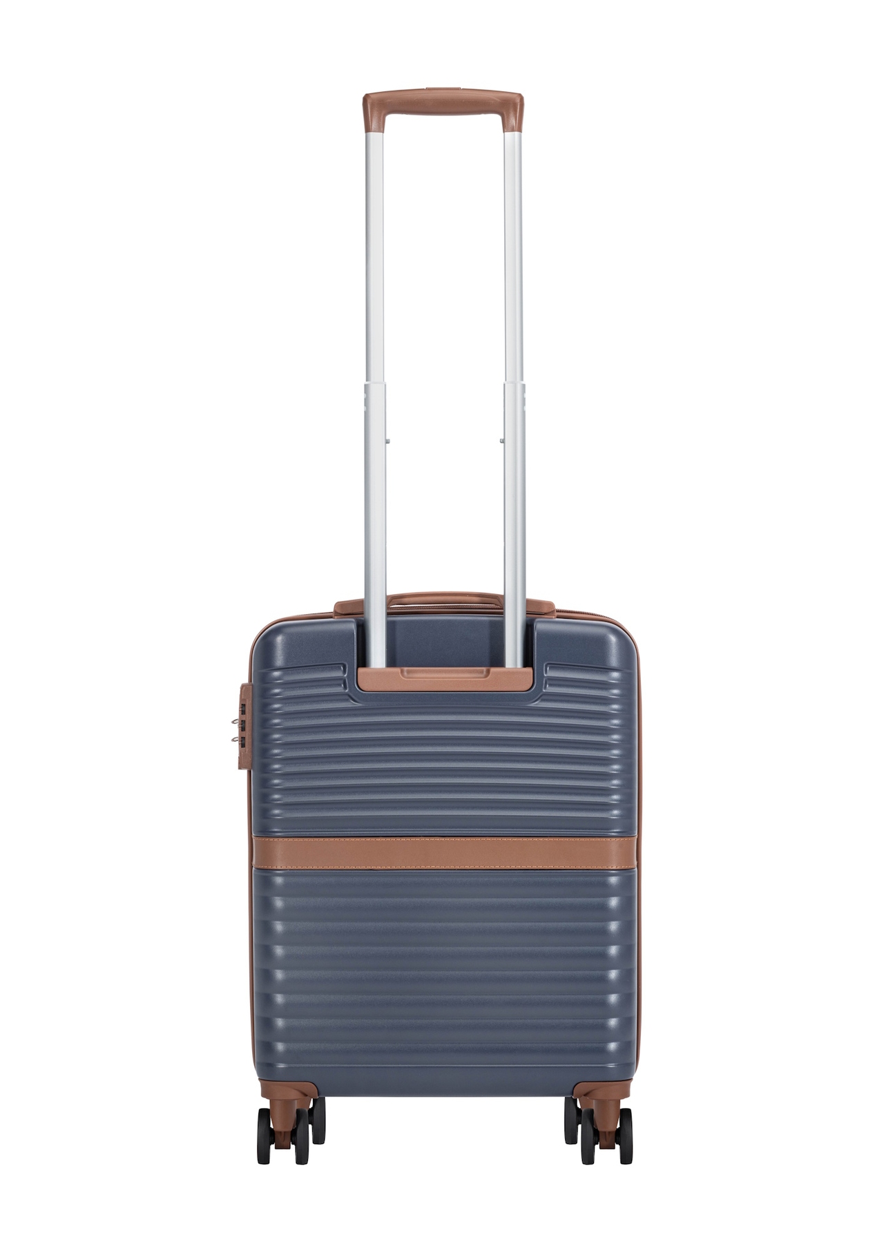 Walizka mała na kółkach WALAB-0084-7D-19(W26), widok produktu z tyłu na białym tle.