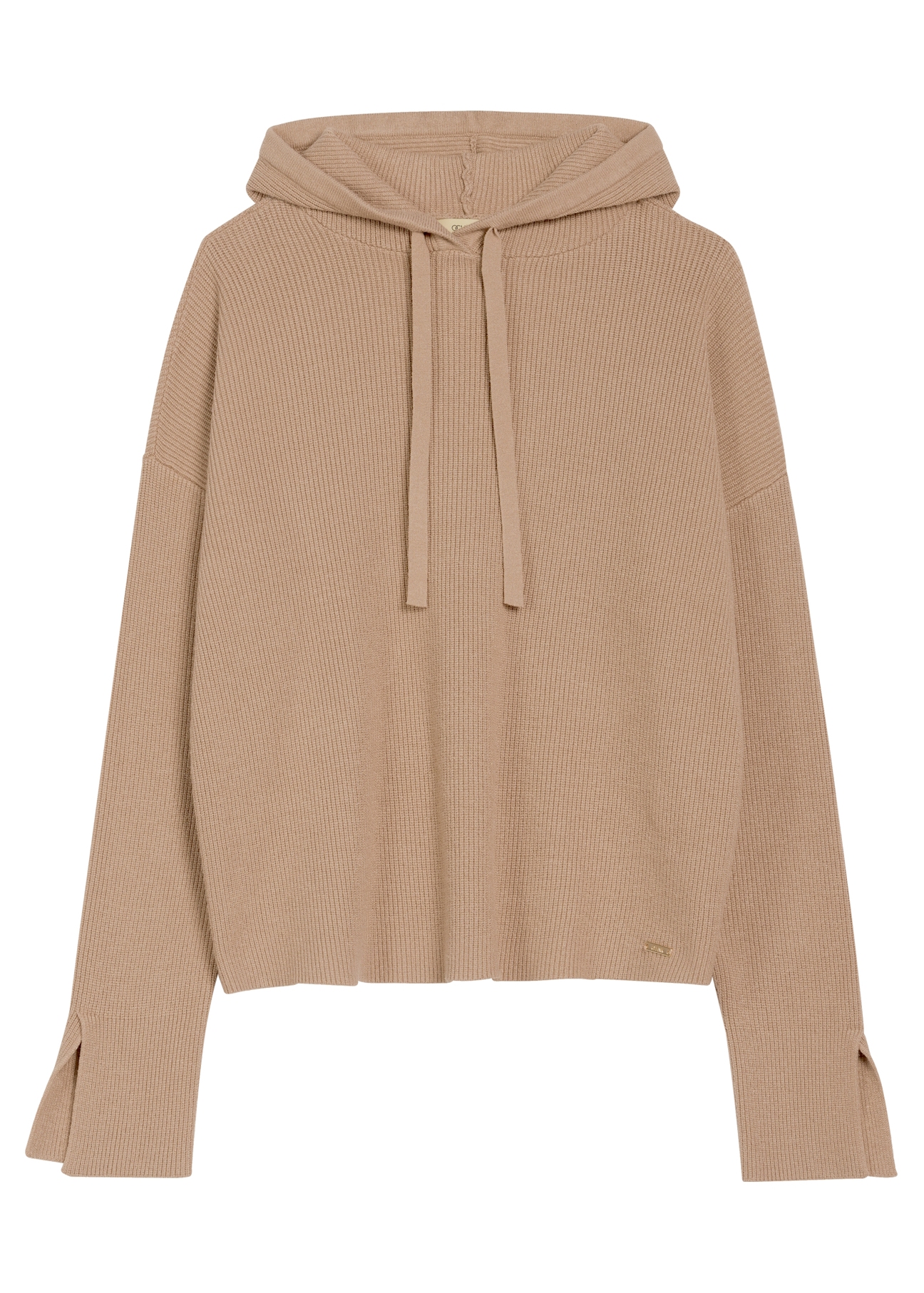 Bluza damska z kapturem w kolorze camelu BLZDT-0116-24(Z25)