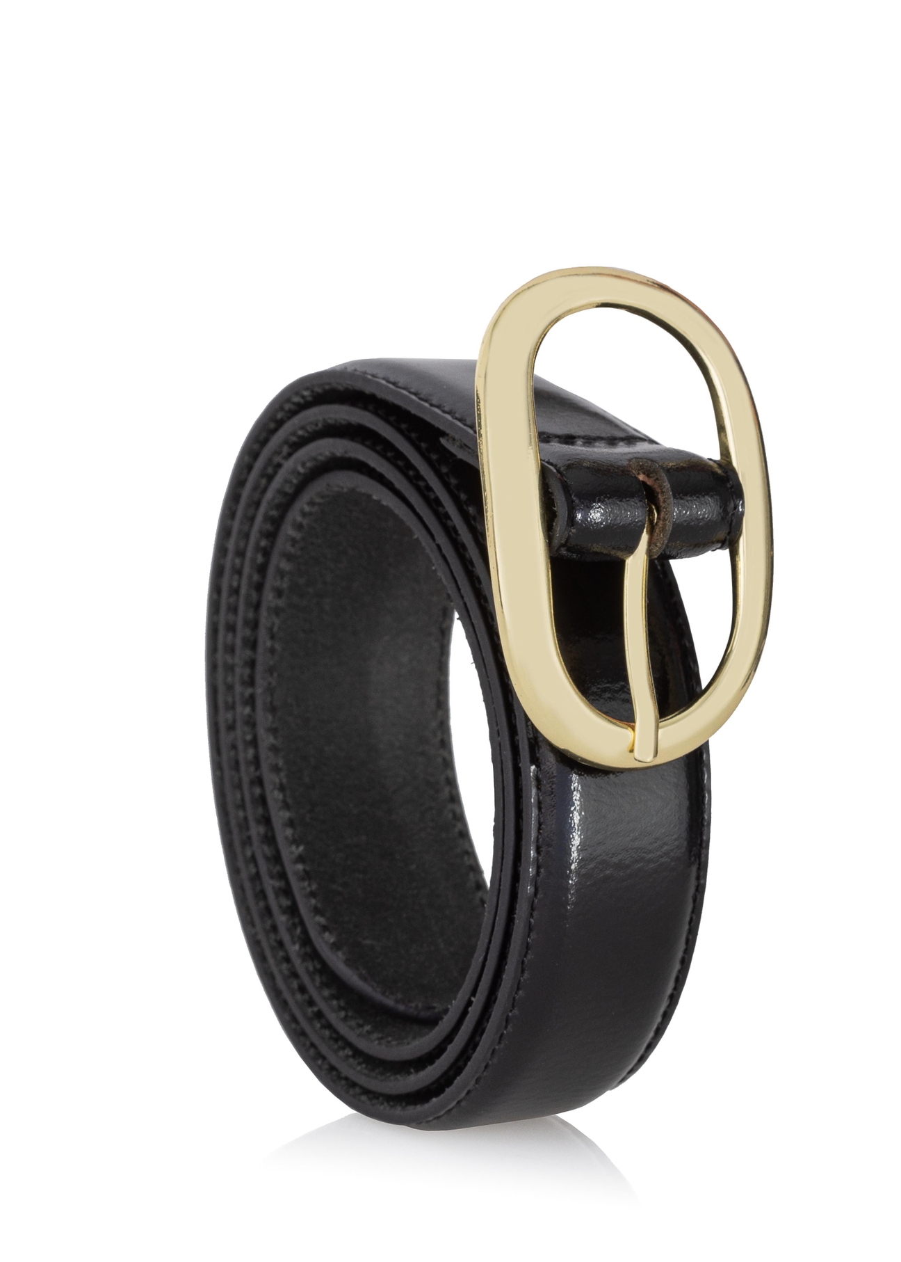 Czarny pasek skórzany damski PASDS-0282-99(Z23)-02