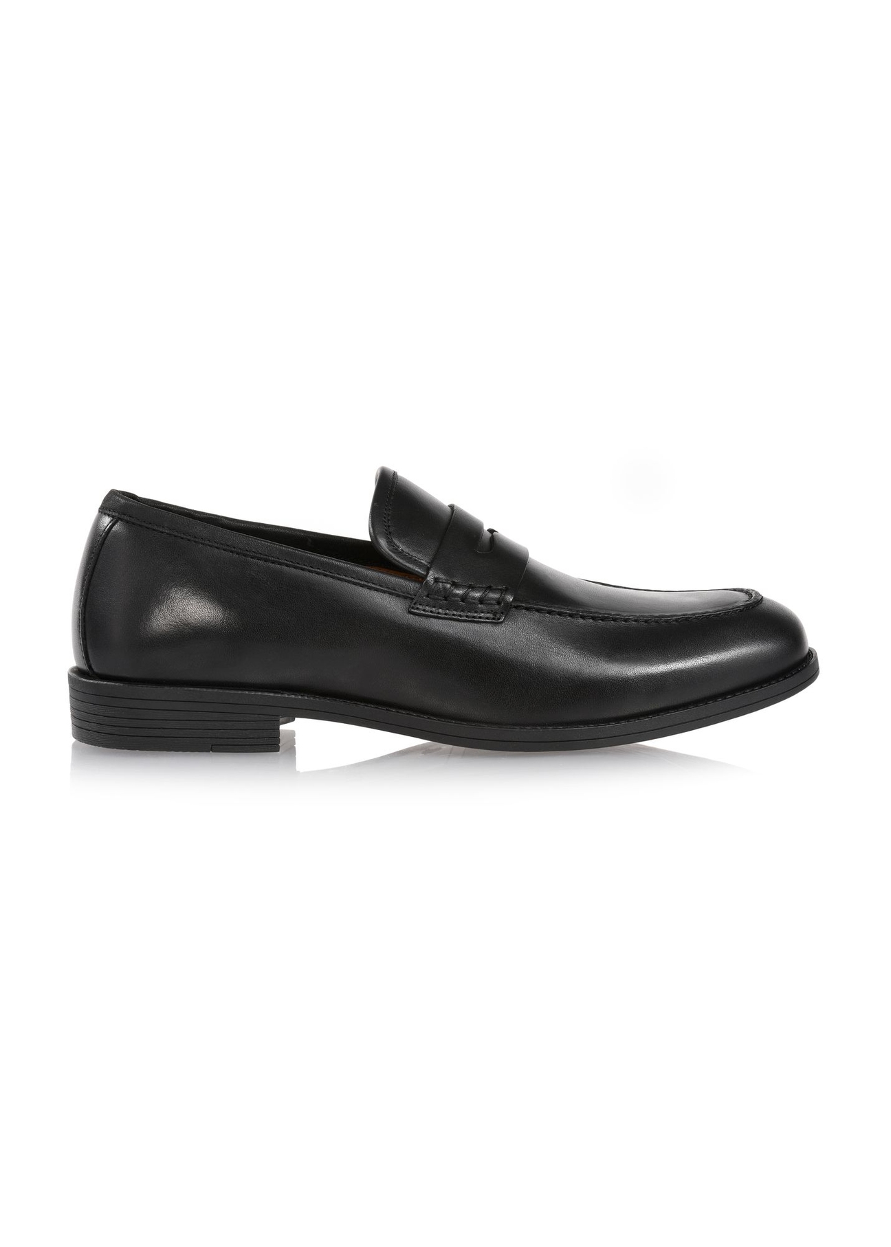 Skórzane czarne loafersy męskie BUTYM-0454-99(W24)-01