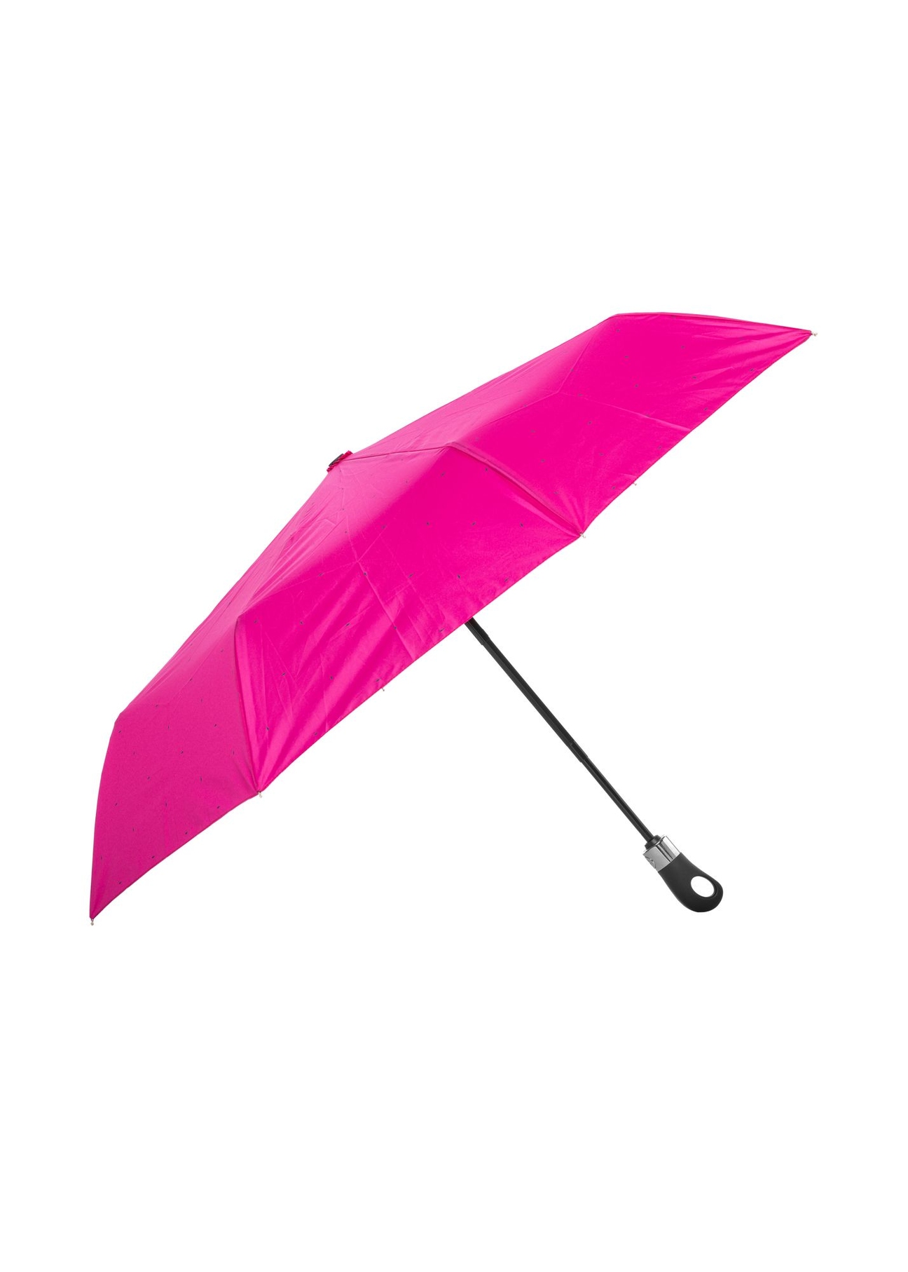 Parasol damski w kolorze fuksji PARSD-0012-5E(W26) - widok produktu z boku, na białym tle. 