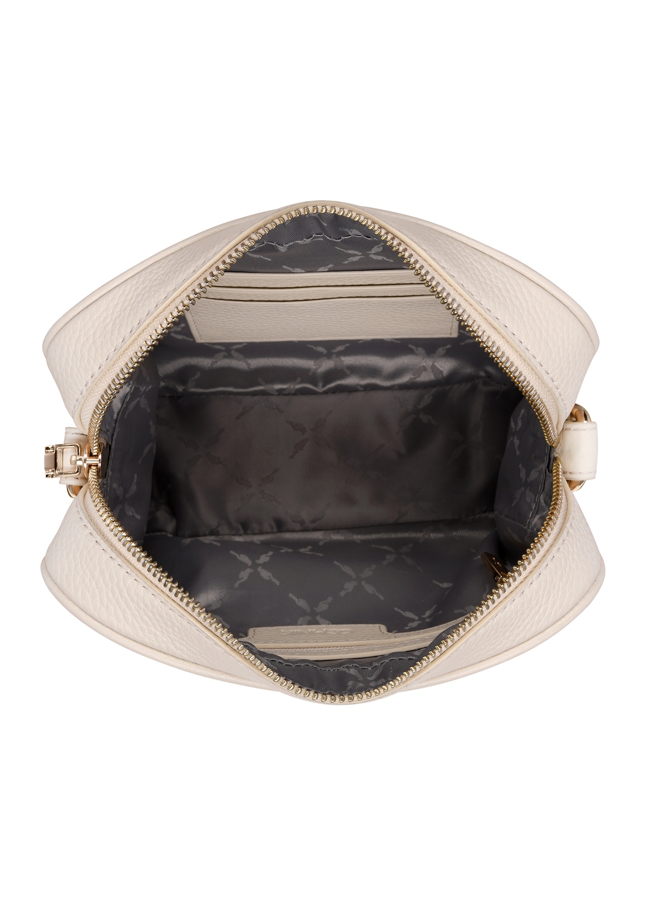 Kremowa skórzana torebka damska TORES-1103B-0B(W26), widok produktu w środku na białym tle.