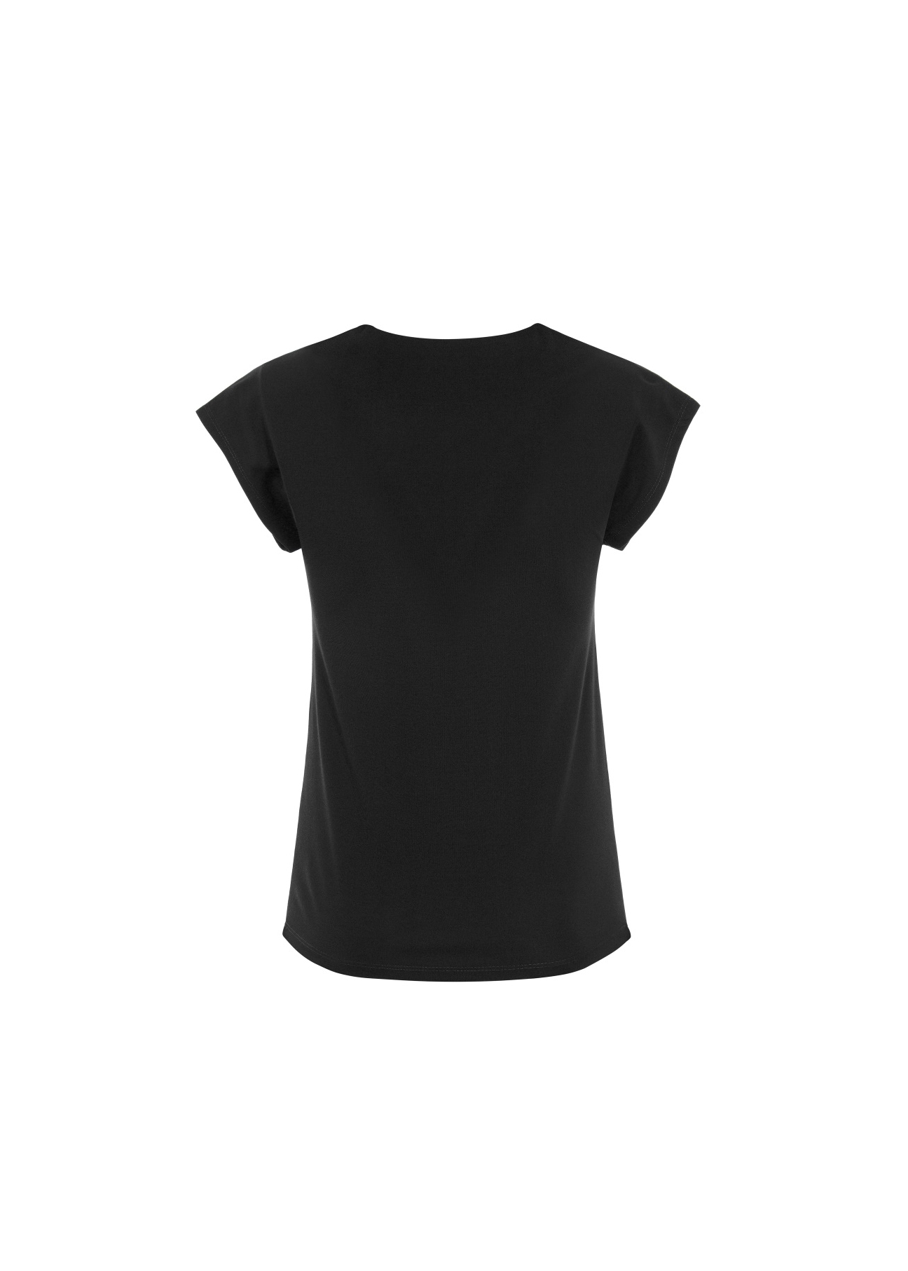 Czarna bluzka basic damska BLUDT-0075-99(W20)-02