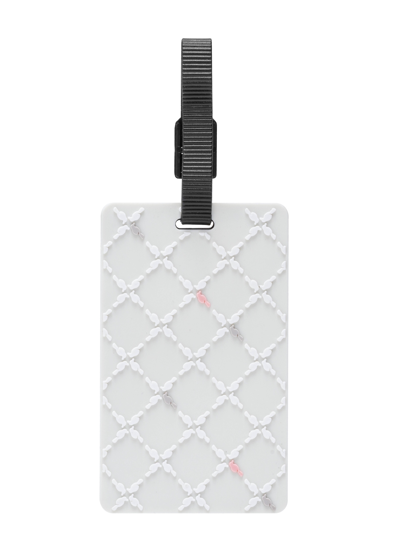 Identyfikator do bagażu AW-012-0007-12(W25), widok produktu z przodu na białym tle.
