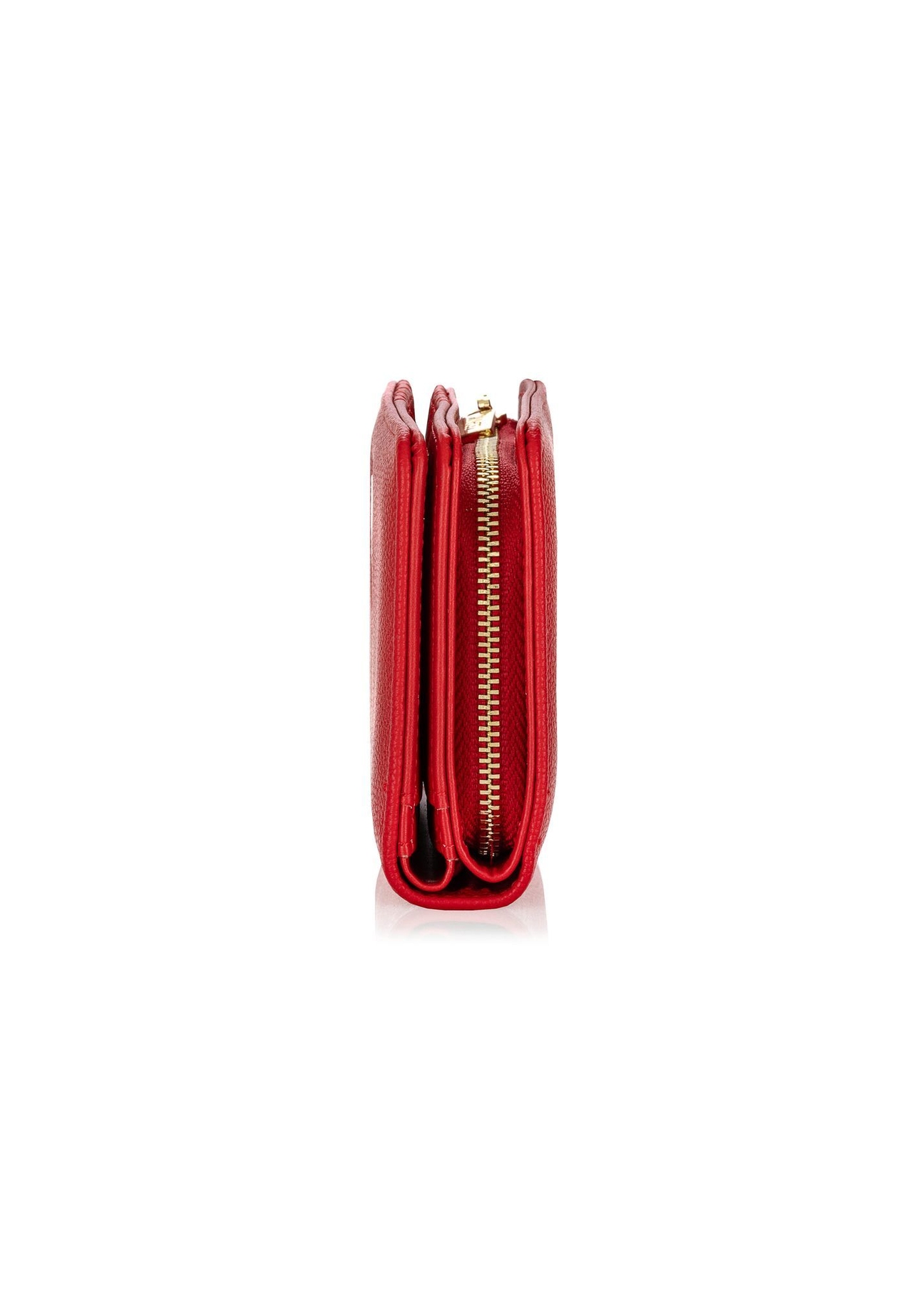 Czerwony portfel damski z logo POREC-0362-42(W24)-03