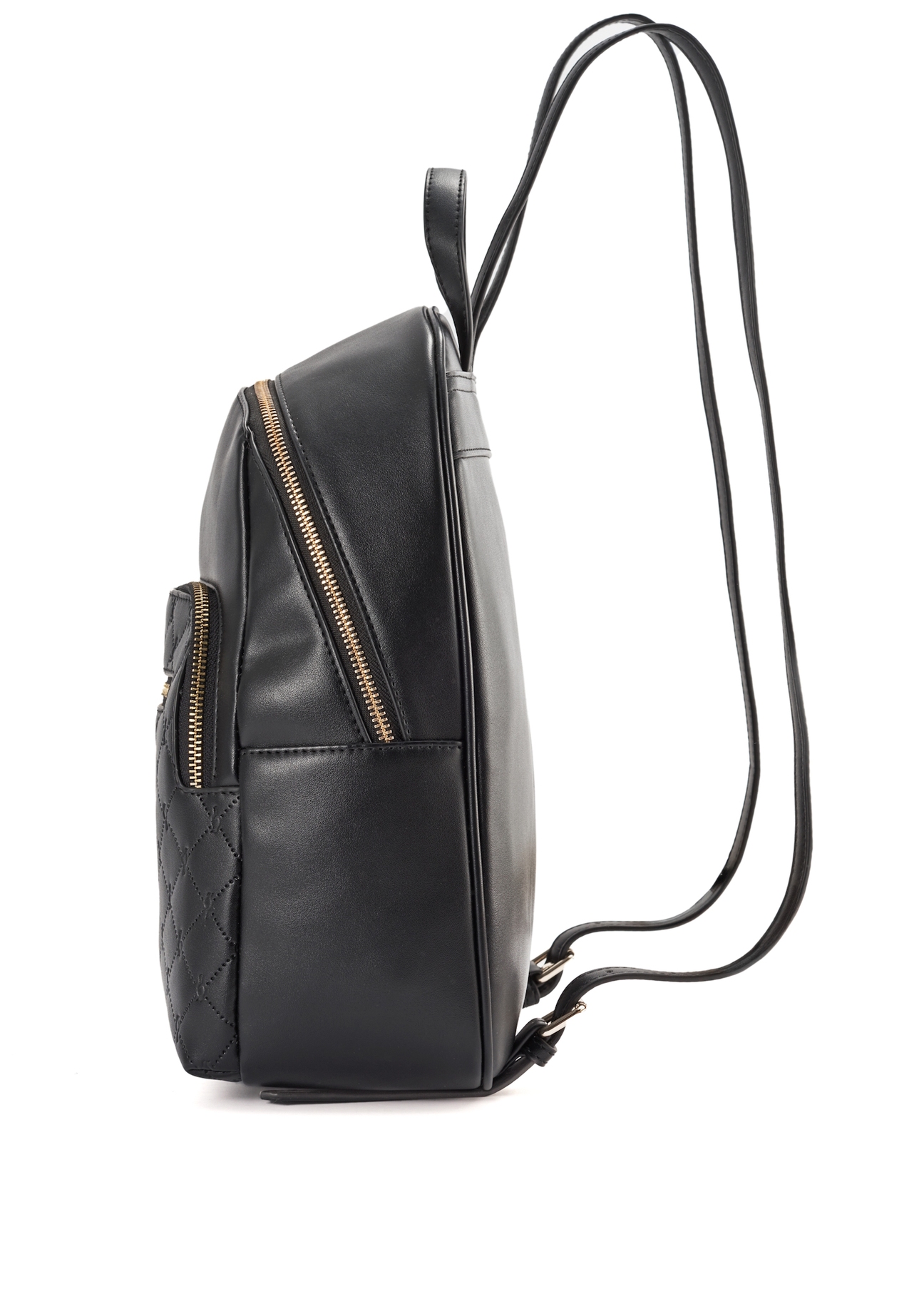 Czarny plecak damski z monogramem TOREC-1045-98(Z25)